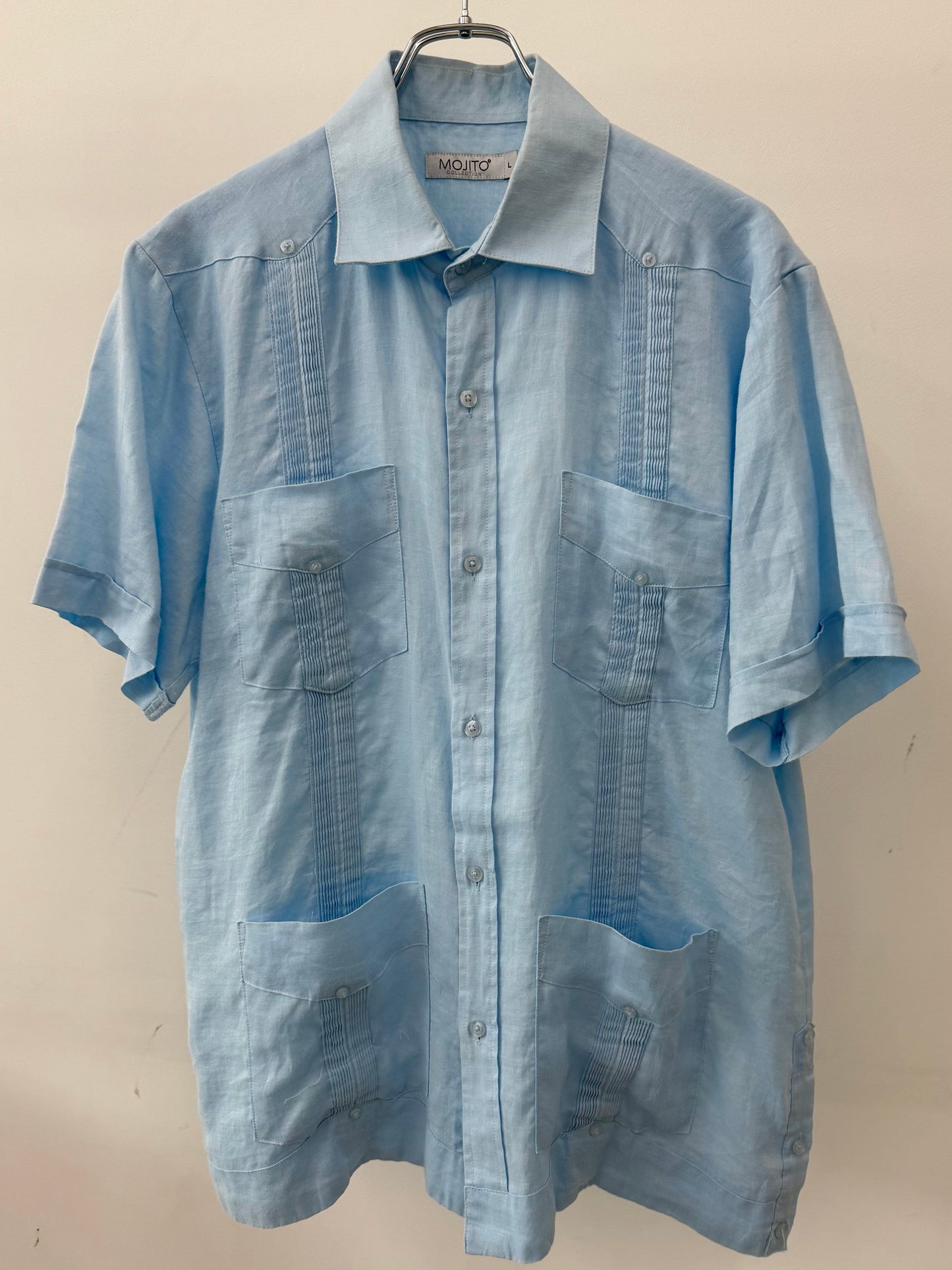 00's MOJITO linen guayabera shirt
