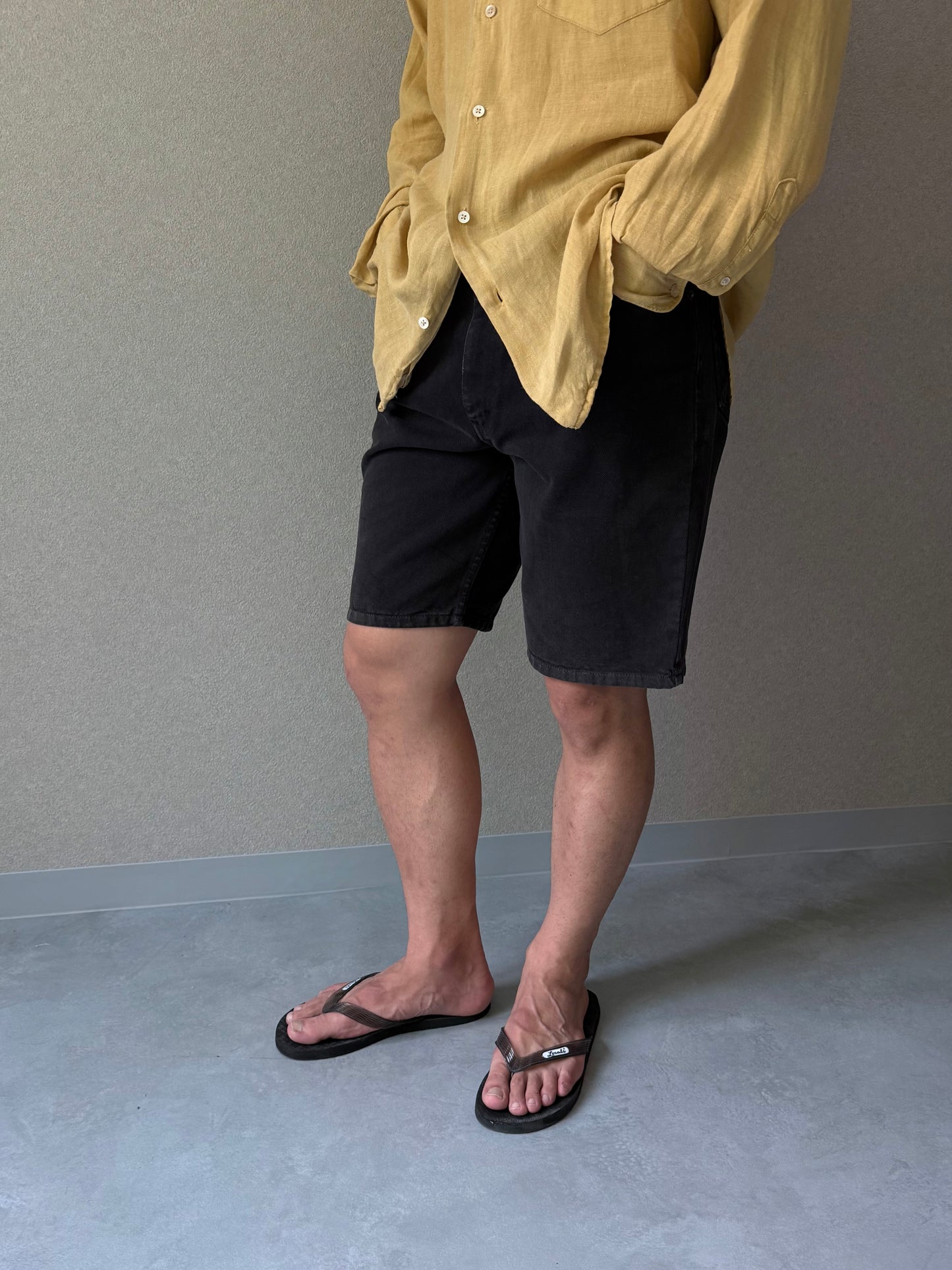 90's Calvin Klein black denim shorts