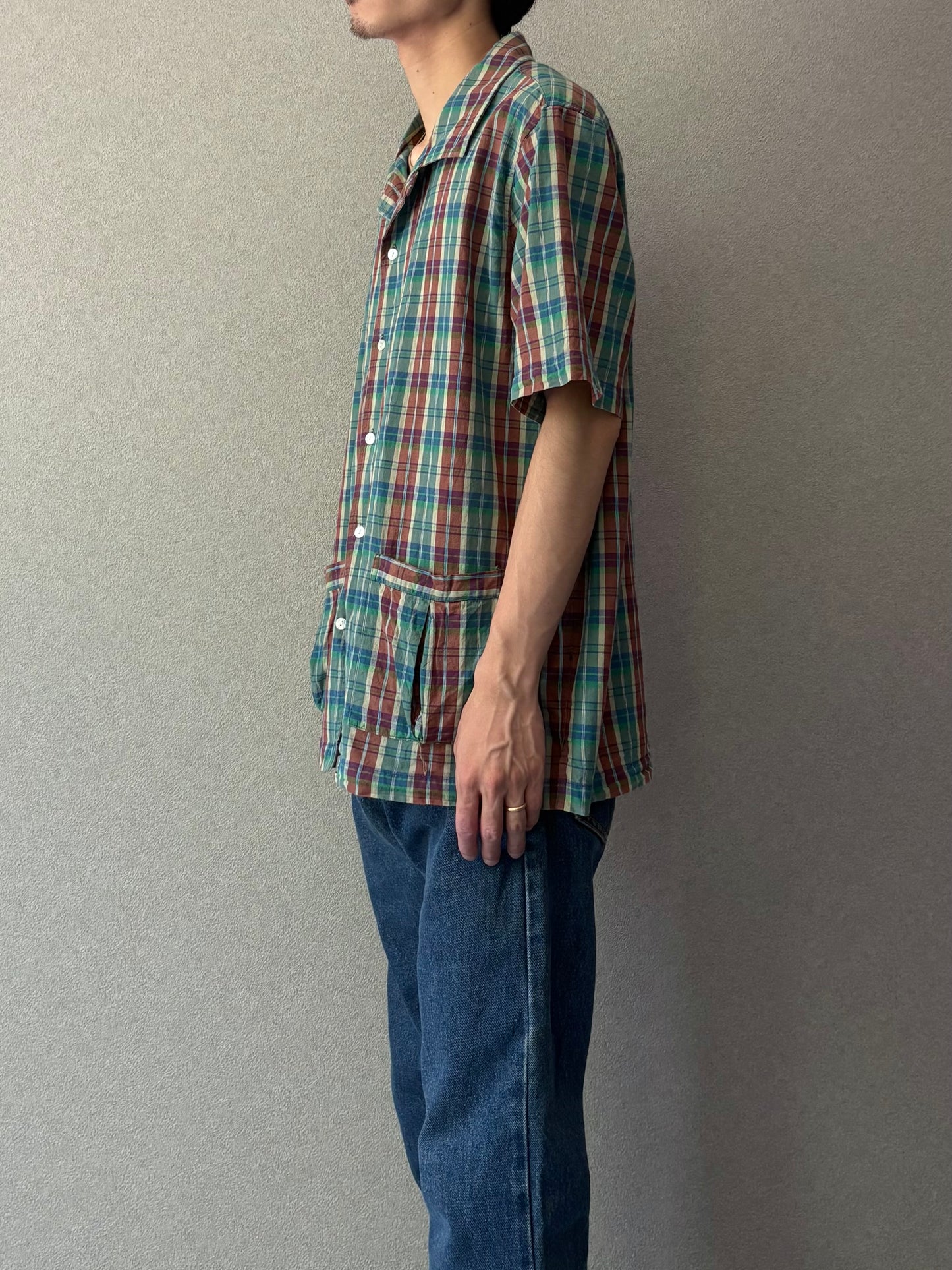 00's The J.Peterman Company open collar shirt
