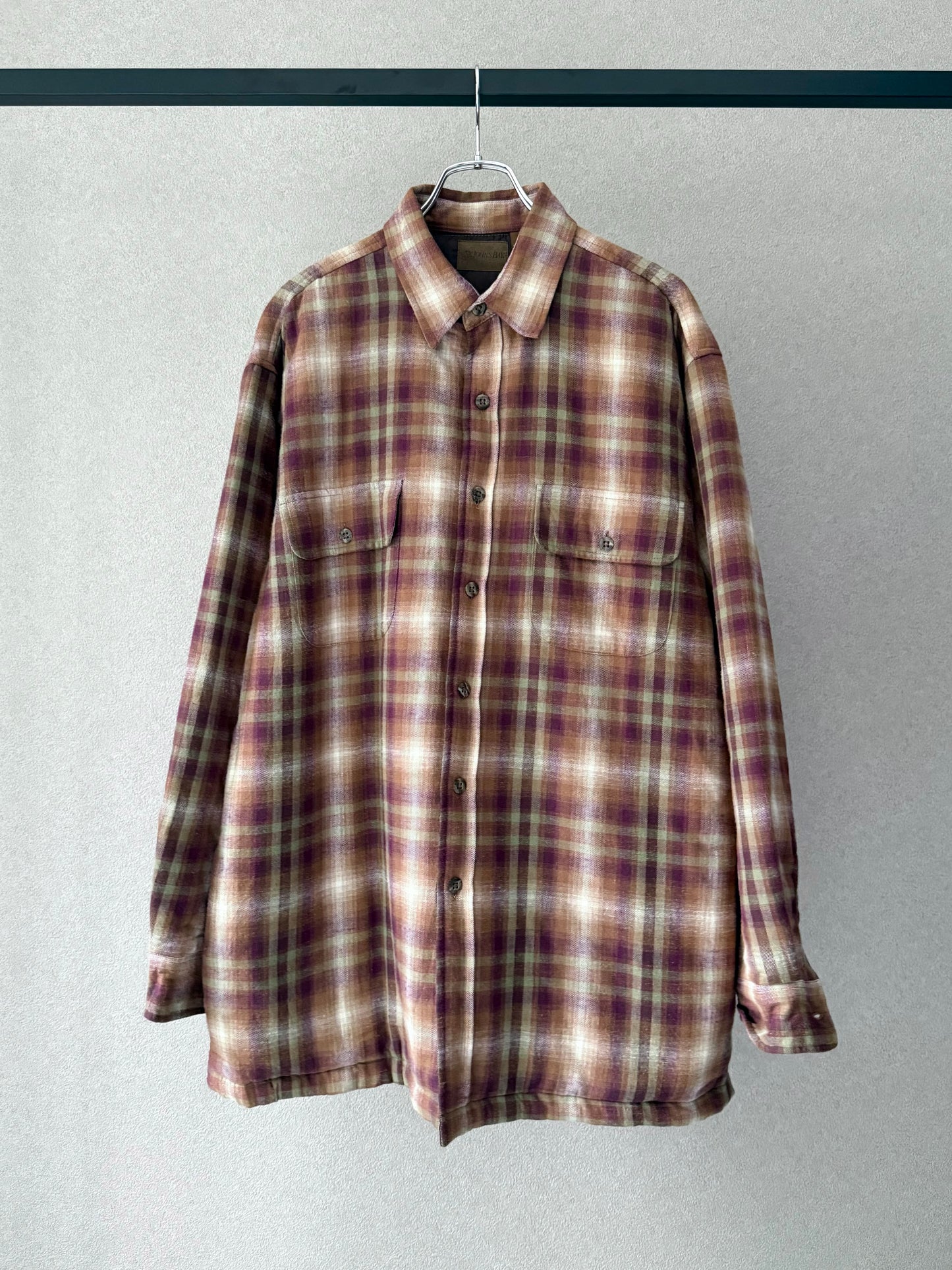 90's ST.JOHN'S BAY quilting flannel shirt