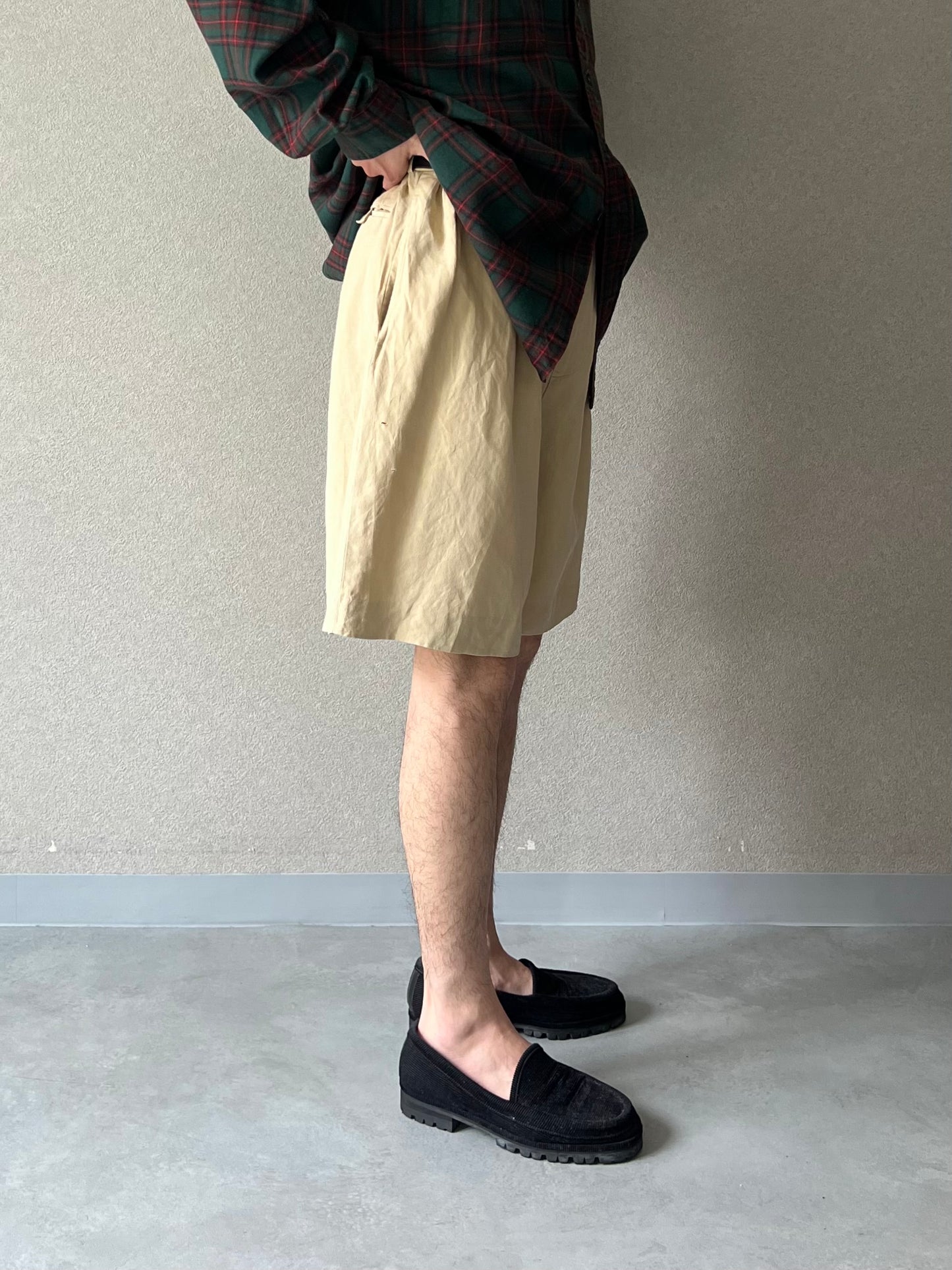 90's Polo Ralph Laure linen×silk shorts