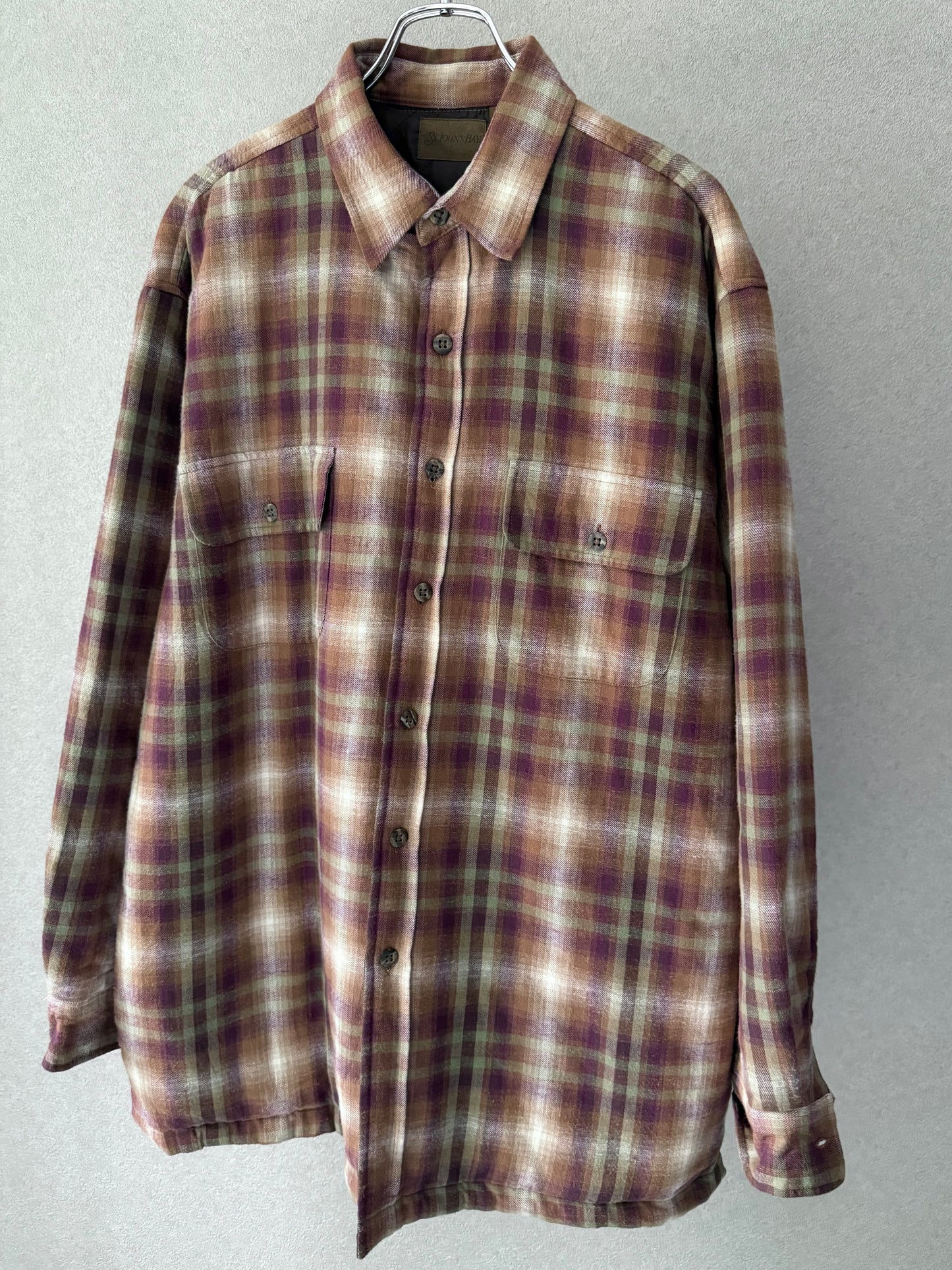 90's ST.JOHN'S BAY quilting flannel shirt
