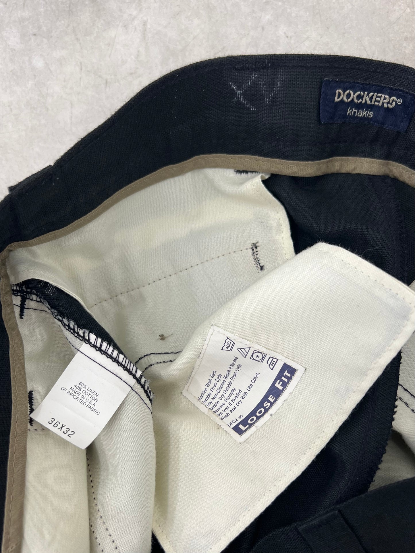 90's DOCKERS linen slacks "Made in USA"