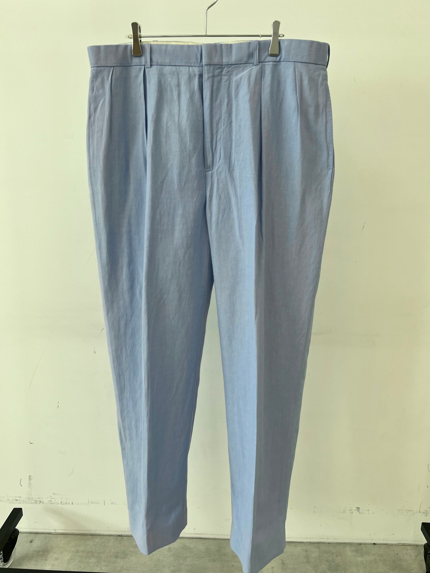90's Polo Ralph Lauren silk×linen slacks "DEAD STOCK"