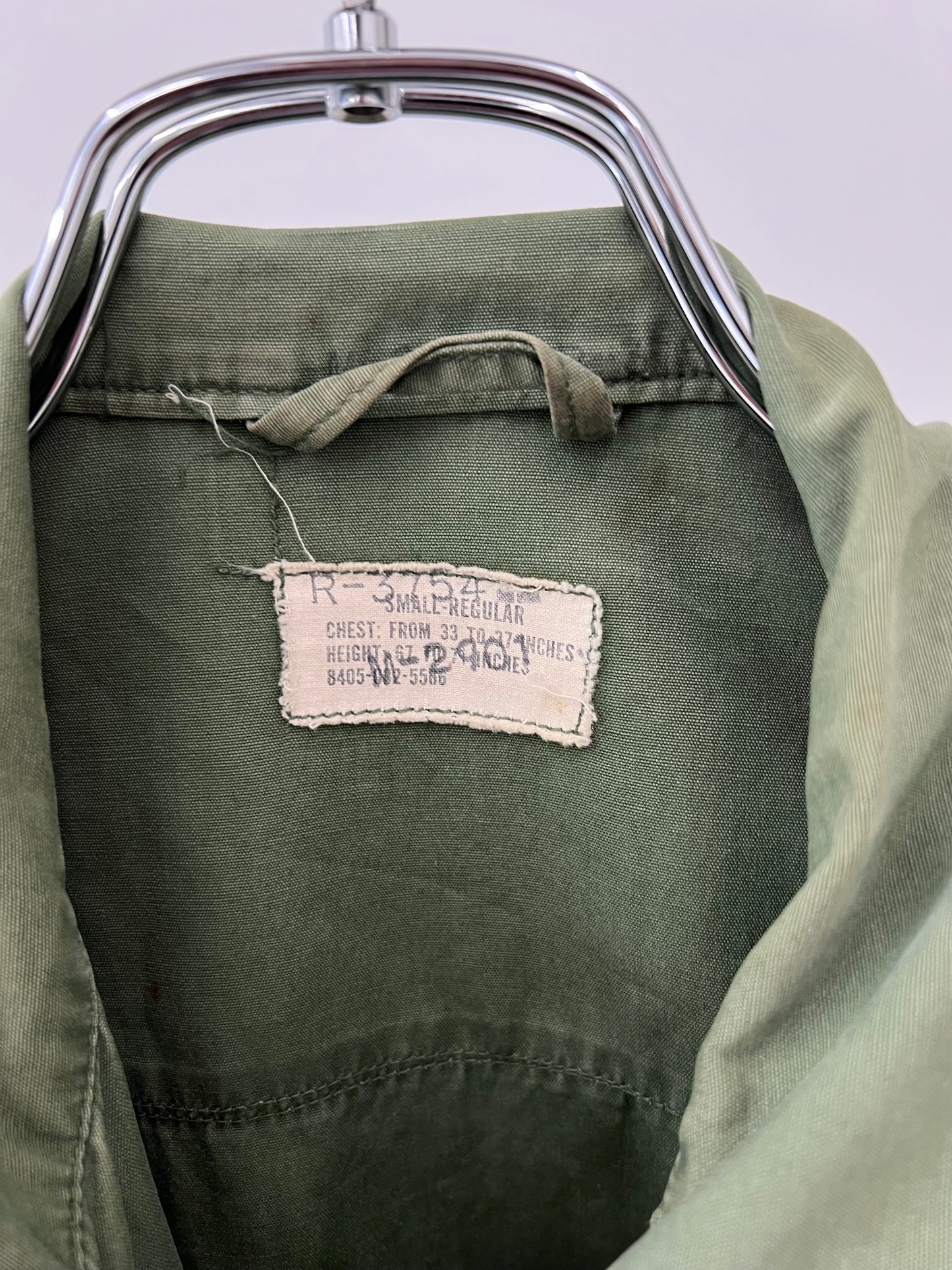 60's US.ARMY jungle fatigue jacket "3rd"