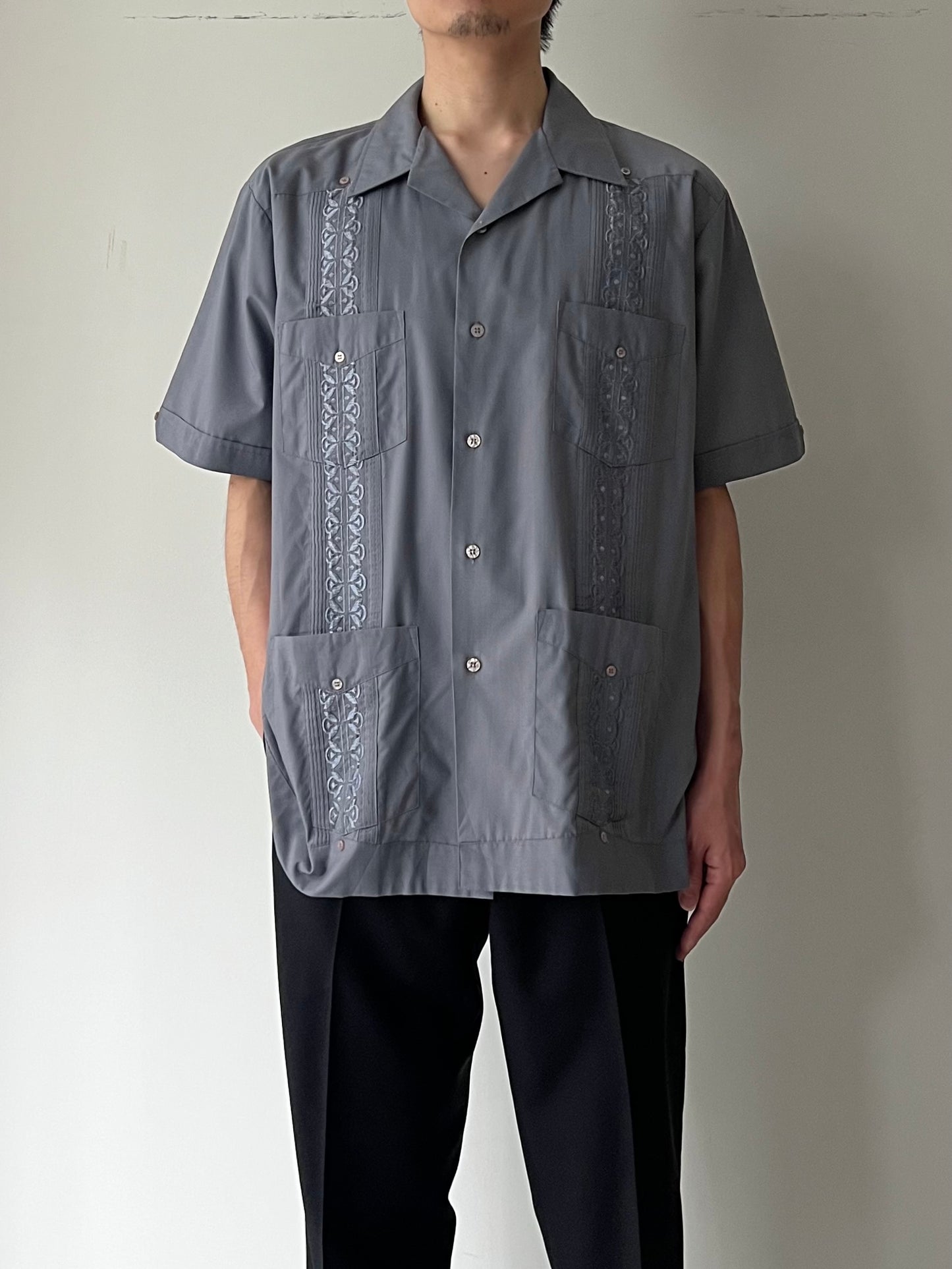 90's ROMANI guayabera shirt