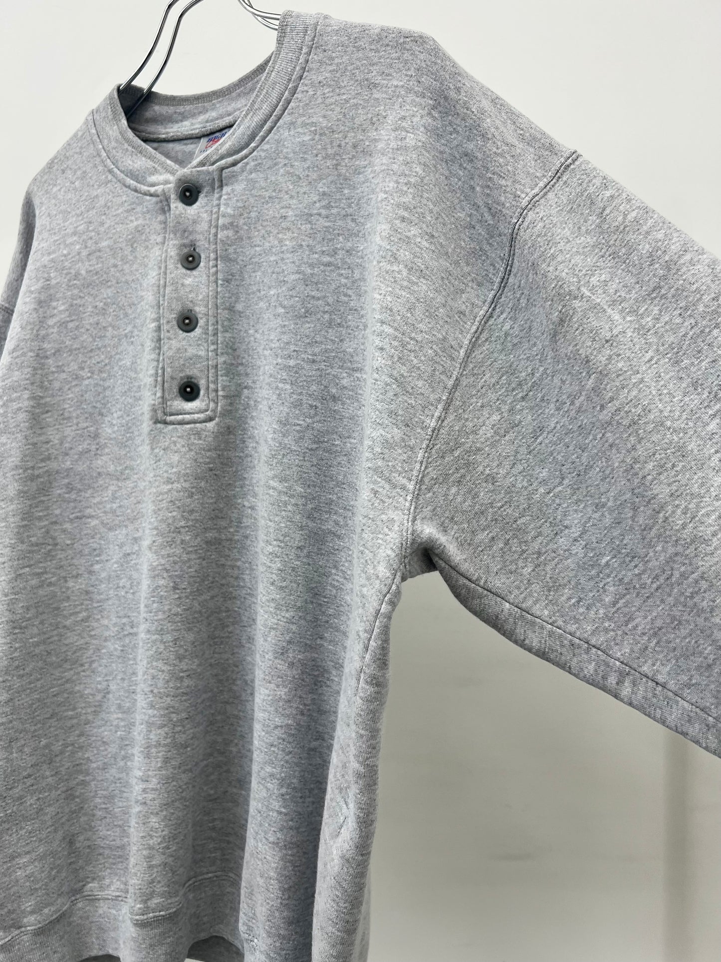 90's RUSSELL henry neck sweater "HIGH COTTON"