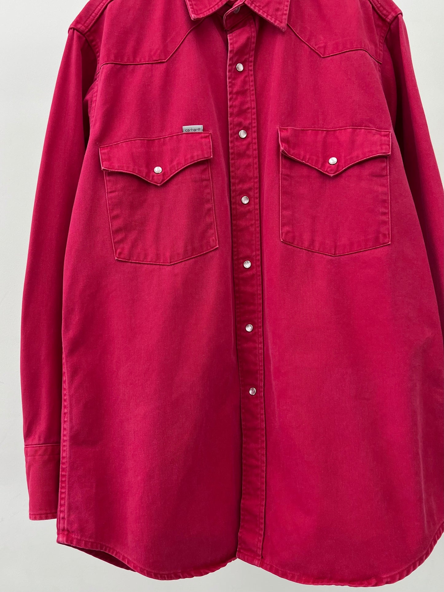 80's carhartt denim western shirt