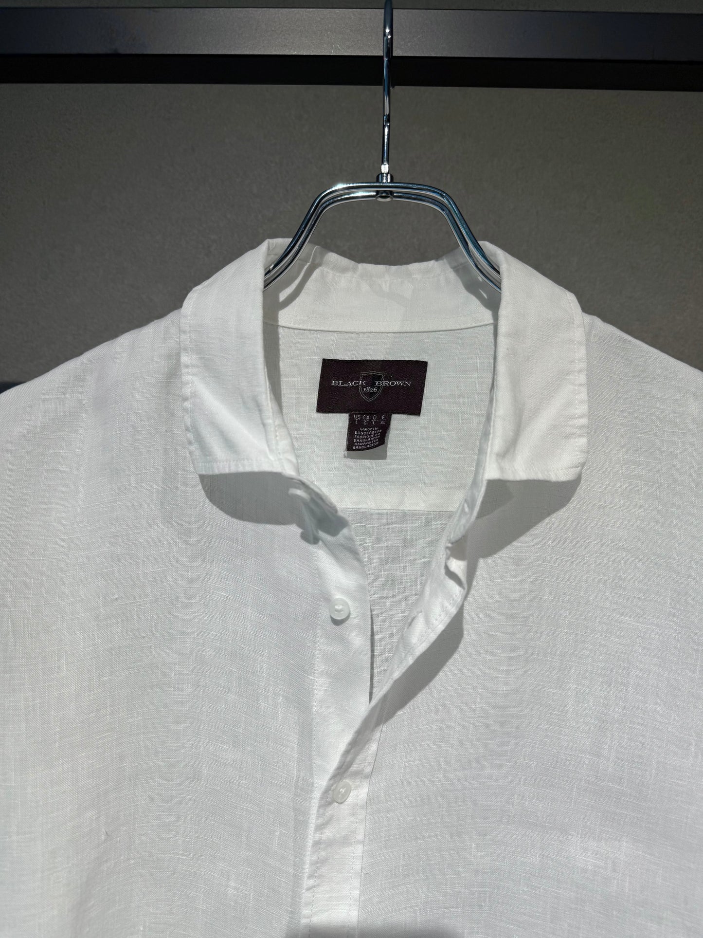 00's BLACK BROWN linen shirt