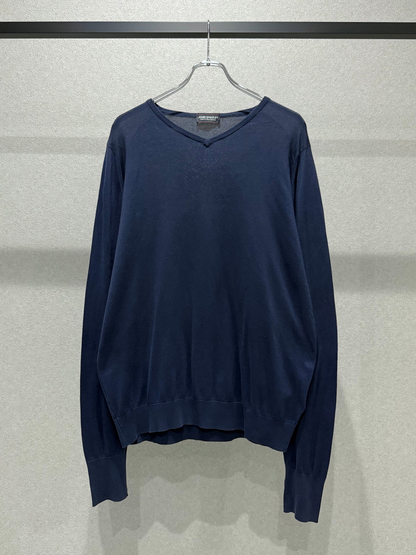 90's JOHN SMEDLEY cotton knit sweater "Made in GREAT BRITAIN"