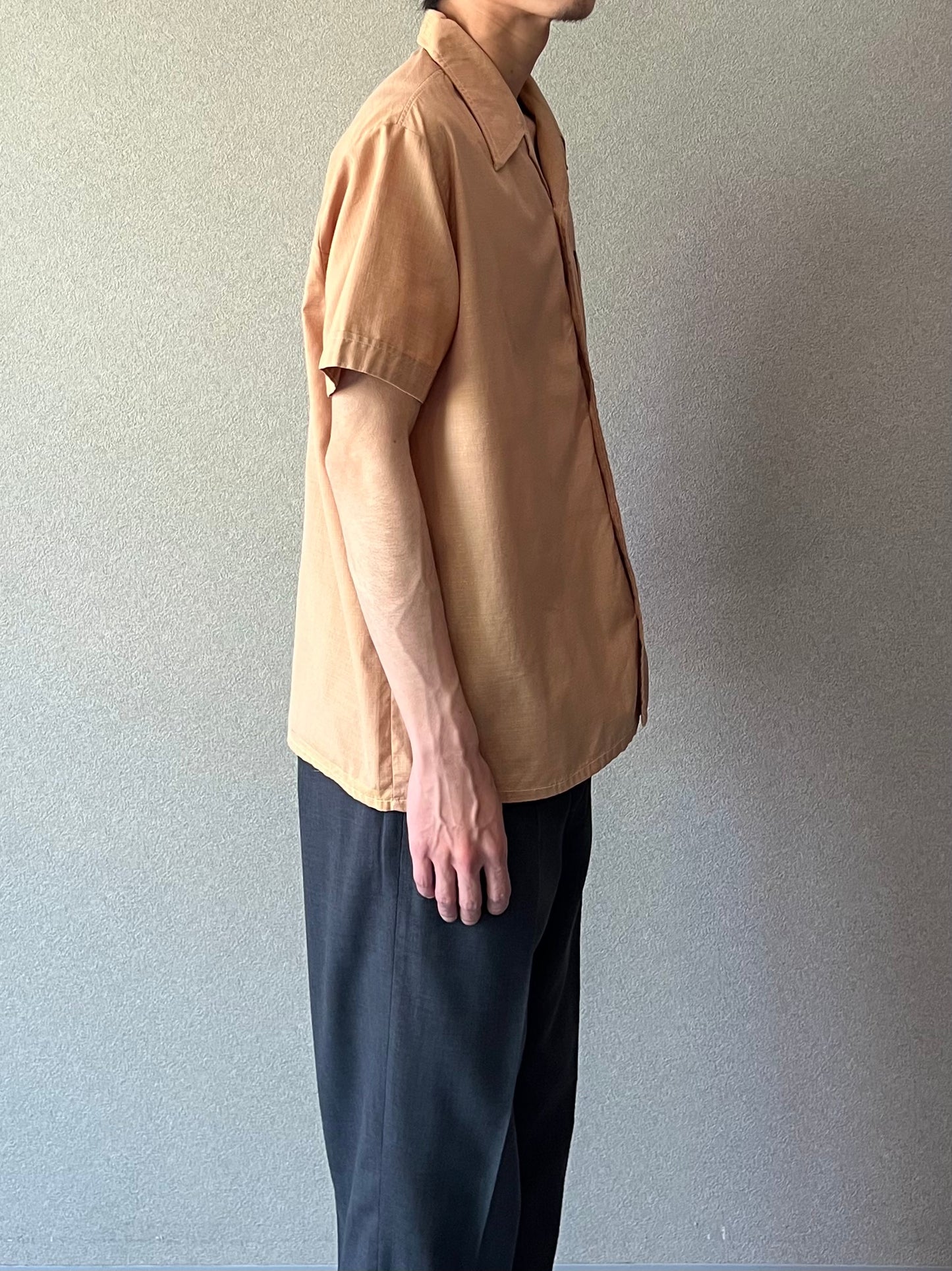 70's M.Feustel K.G. open collar shirt