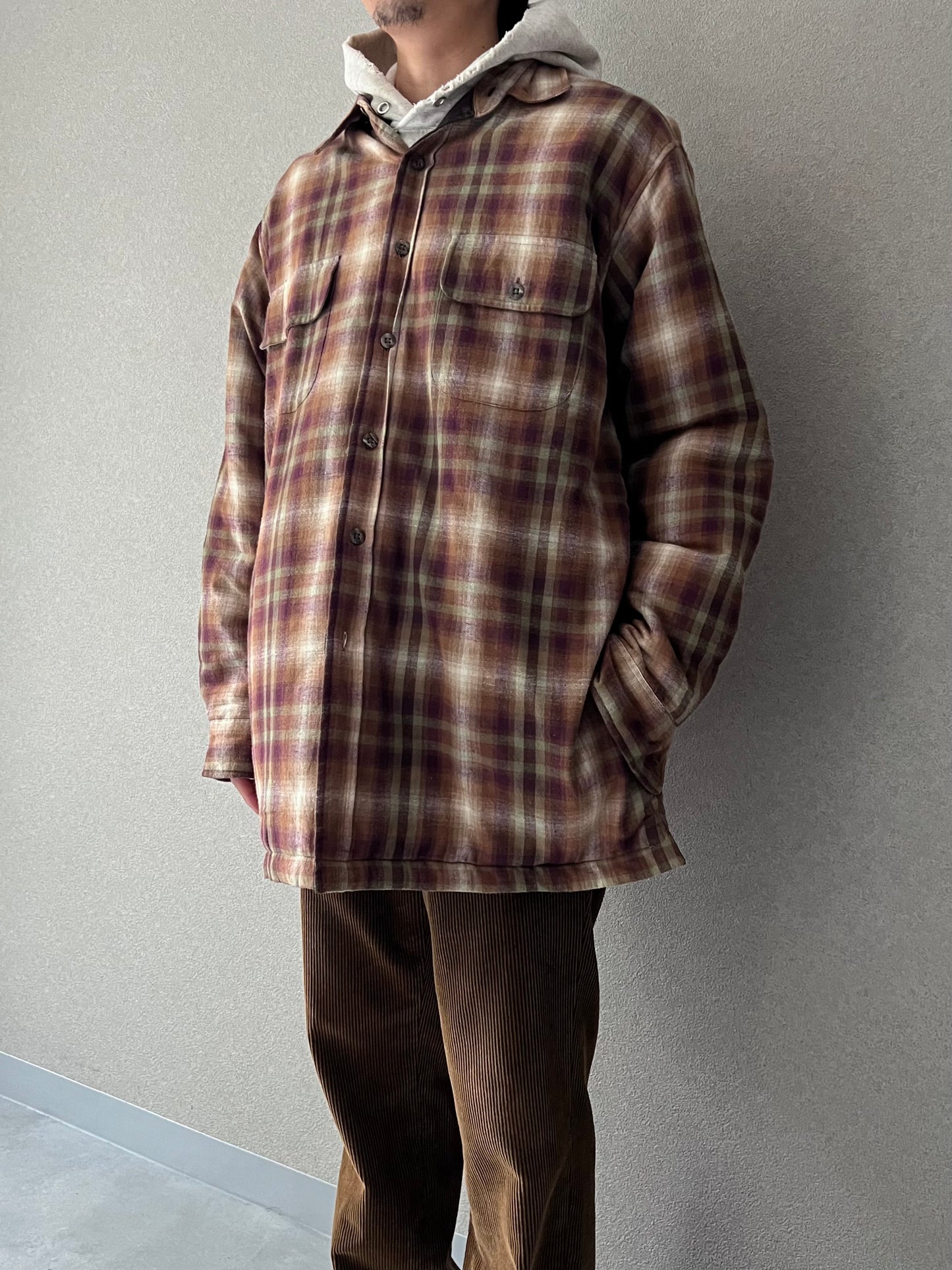 90's ST.JOHN'S BAY quilting flannel shirt