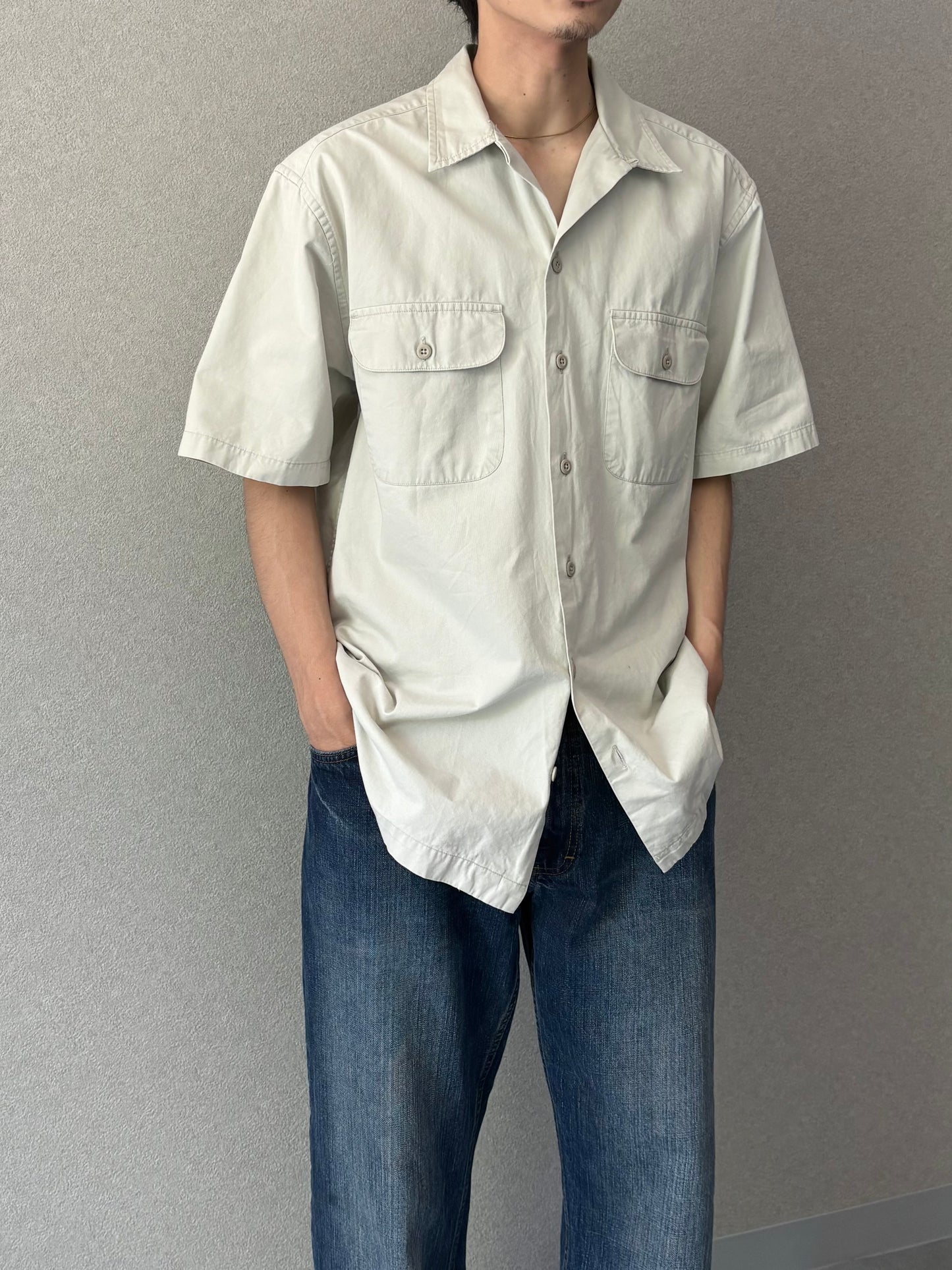 90's Eddie Bauer open collar shirt