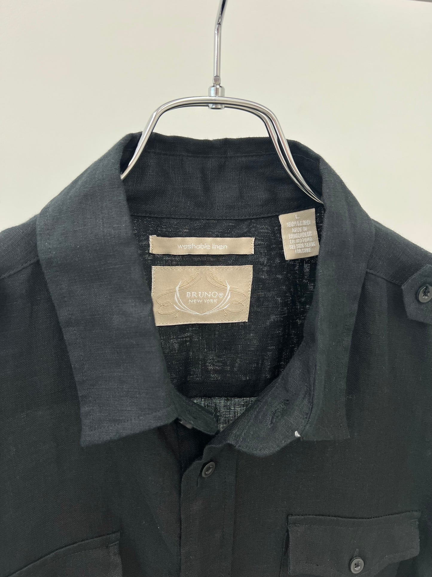 00's BRUNO linen shirt "DEAD STOCK"