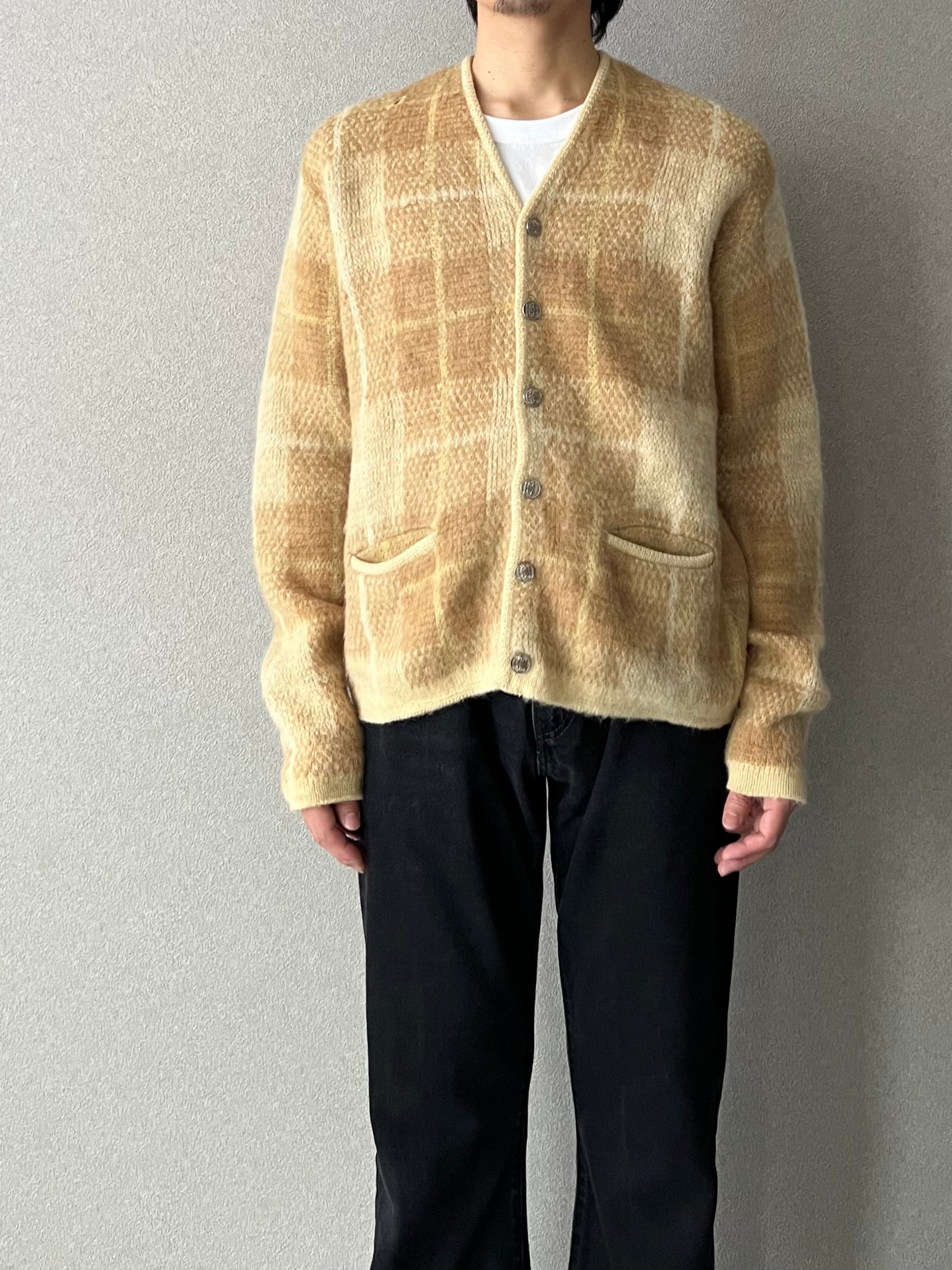 60s JANTZEN モヘアカーディガン毛足極長BIGサイズ雰囲気ダメージ系 60s JANTZEN モヘアカーディガン毛足極長BIGサイズ雰囲気ダメージ系