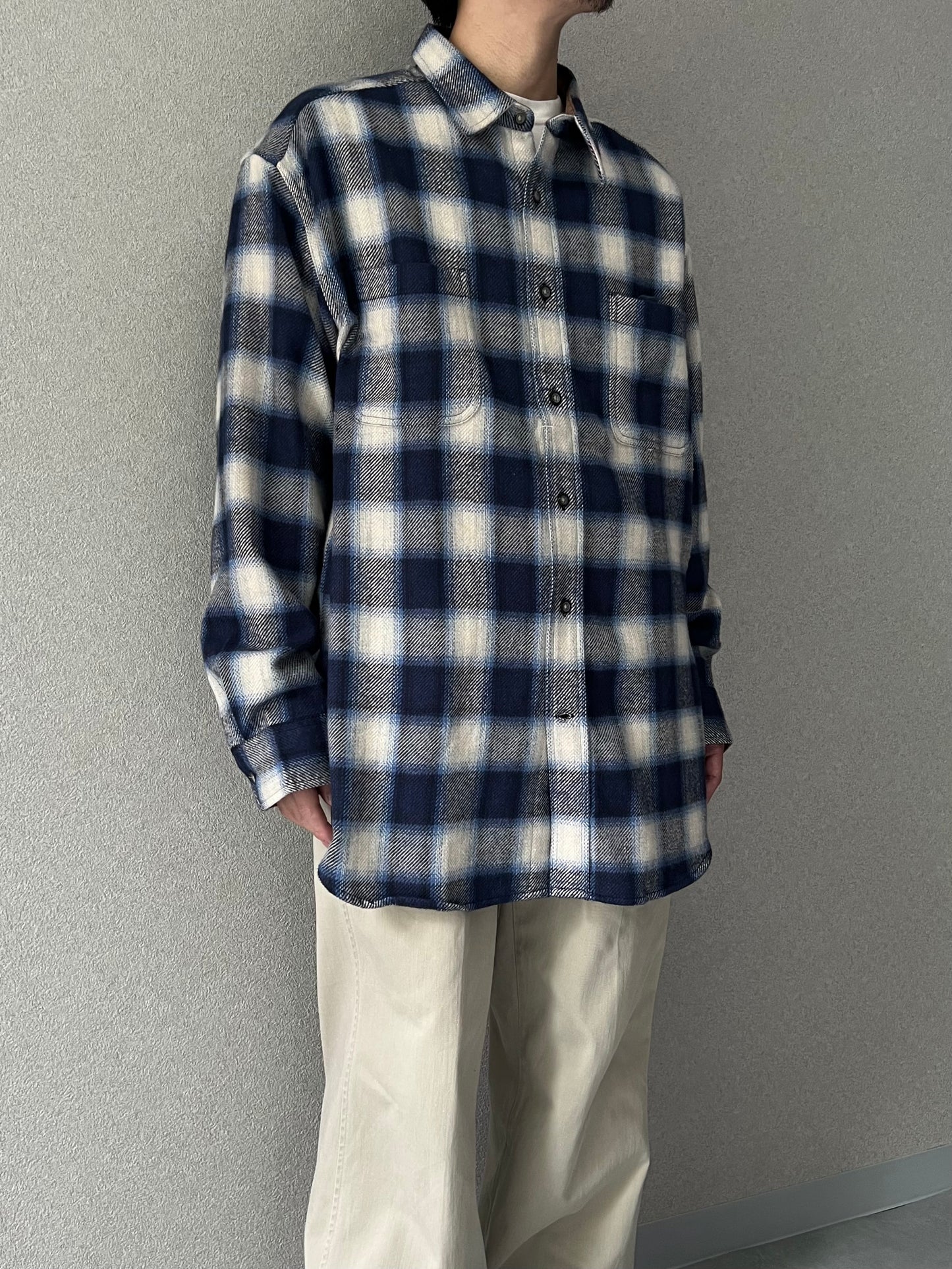 00's ST.JOHN'S BAY flannel shirt "DEAD STOCK"
