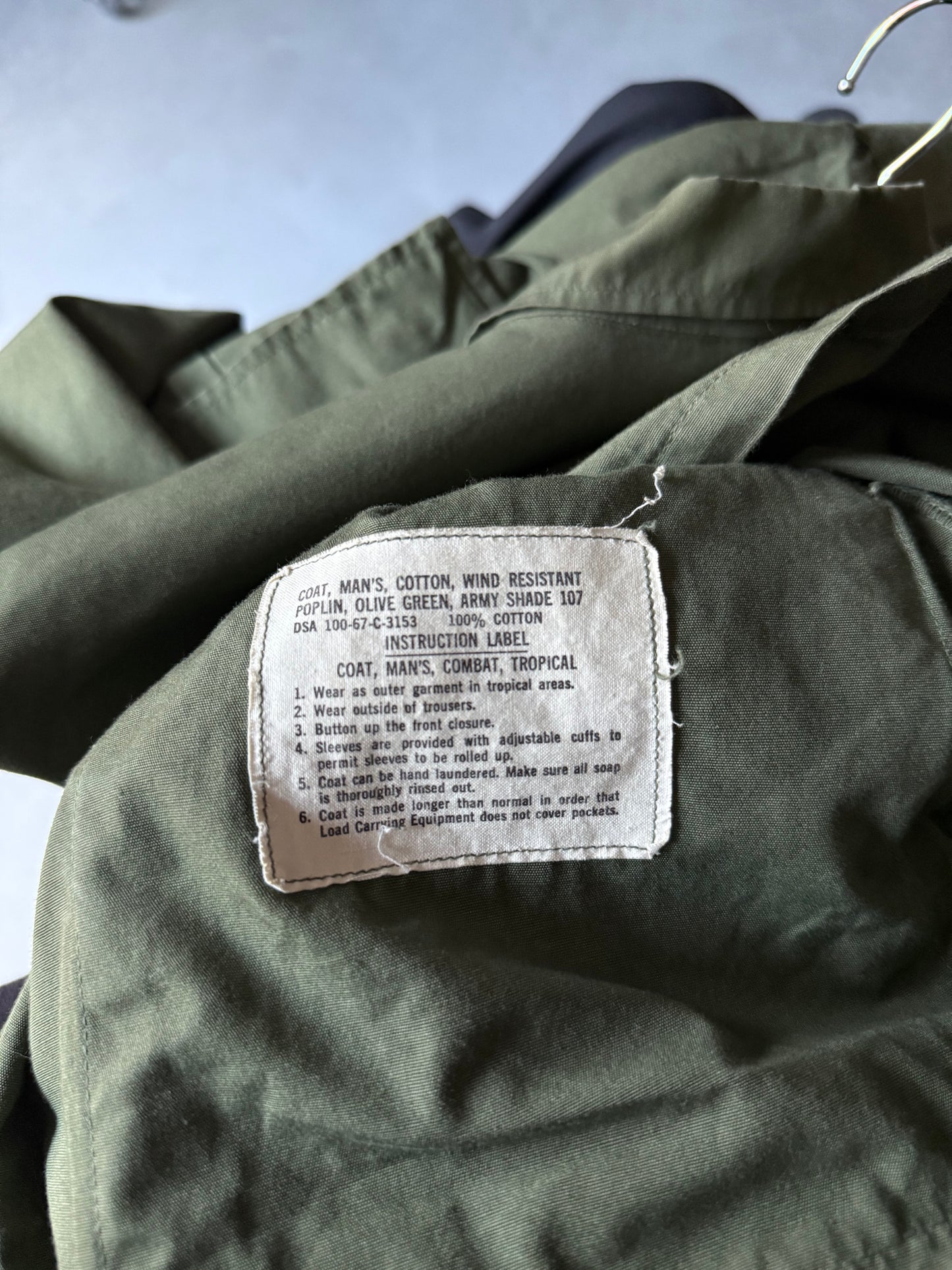 60's US.ARMY jungle fatigue jacket "3rd"
