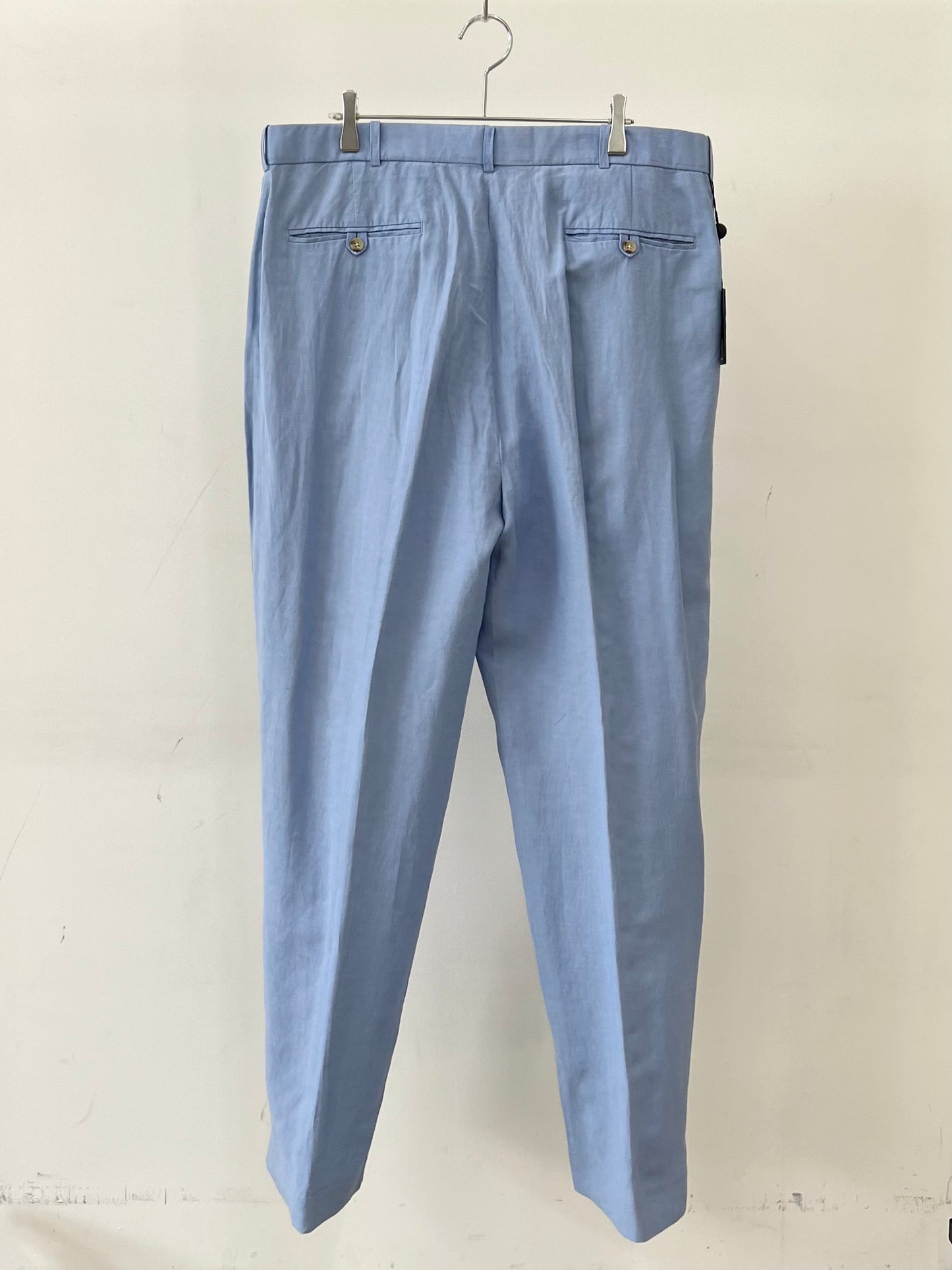 90's Polo Ralph Lauren silk×linen slacks "DEAD STOCK"