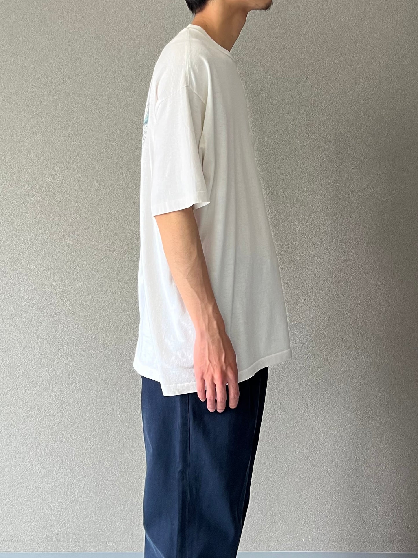 80's〜 BANANA REPUBLIC print t-shirt