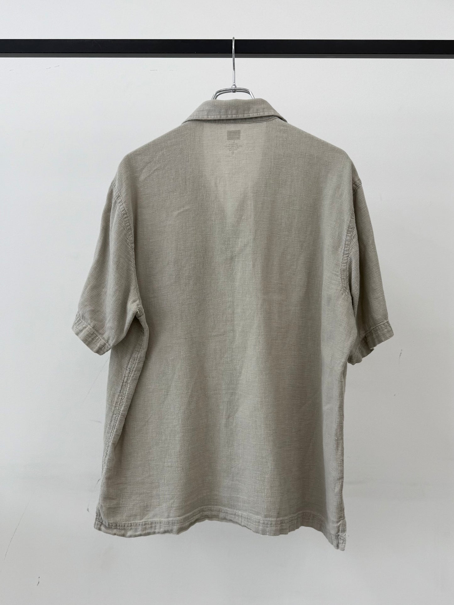 00's REI hemp open coller shirt