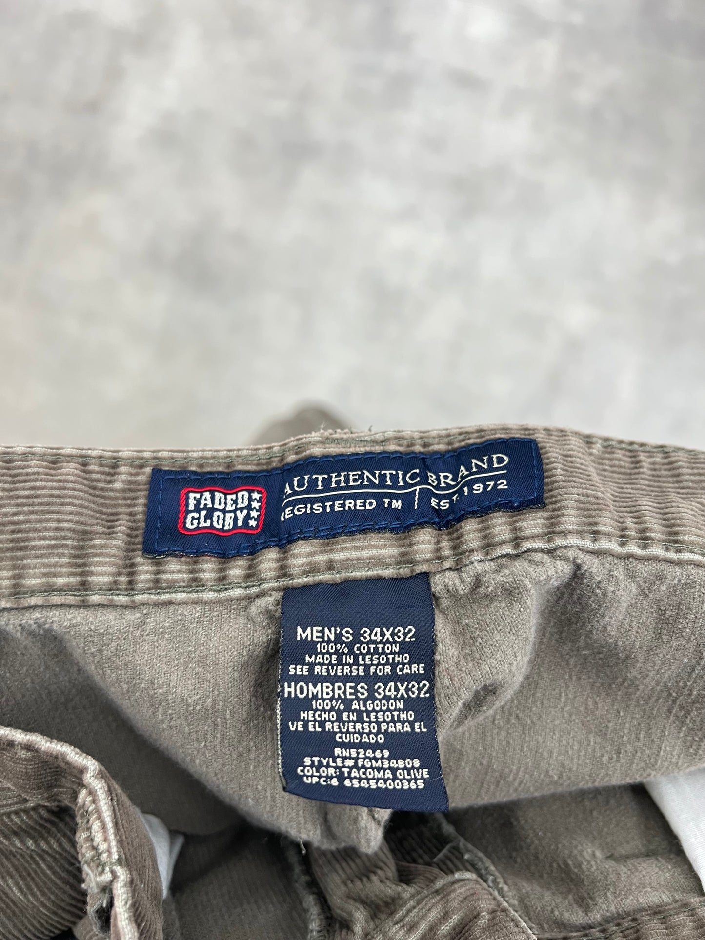 00's FADED GROLY corduroy cargo pants
