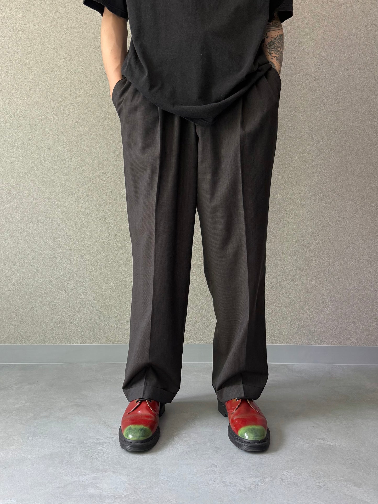 00's PRONT UOMO wool slacks "Made in ITALY"