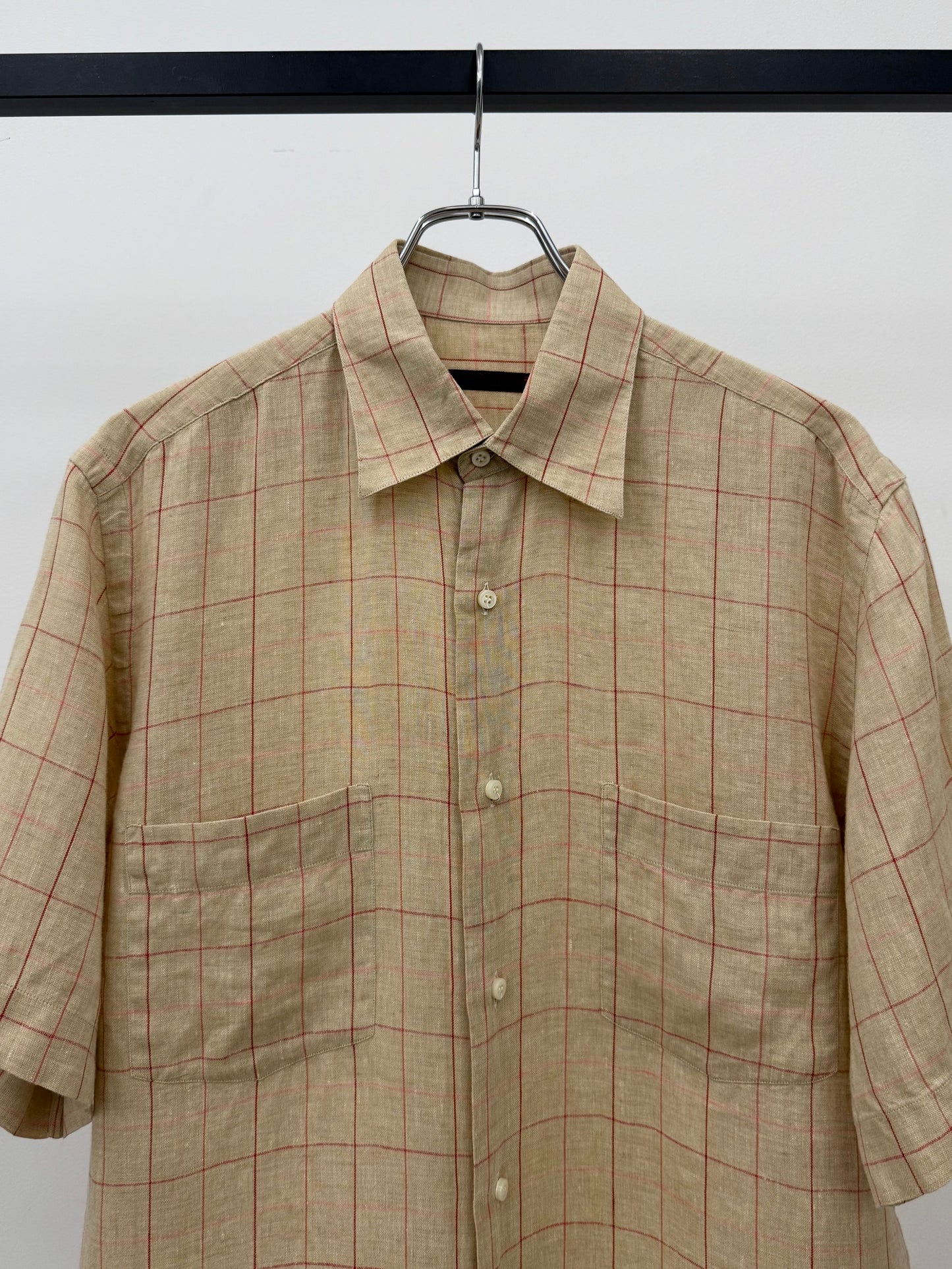 00's LUIGI VENAFRA S/S linen shirt