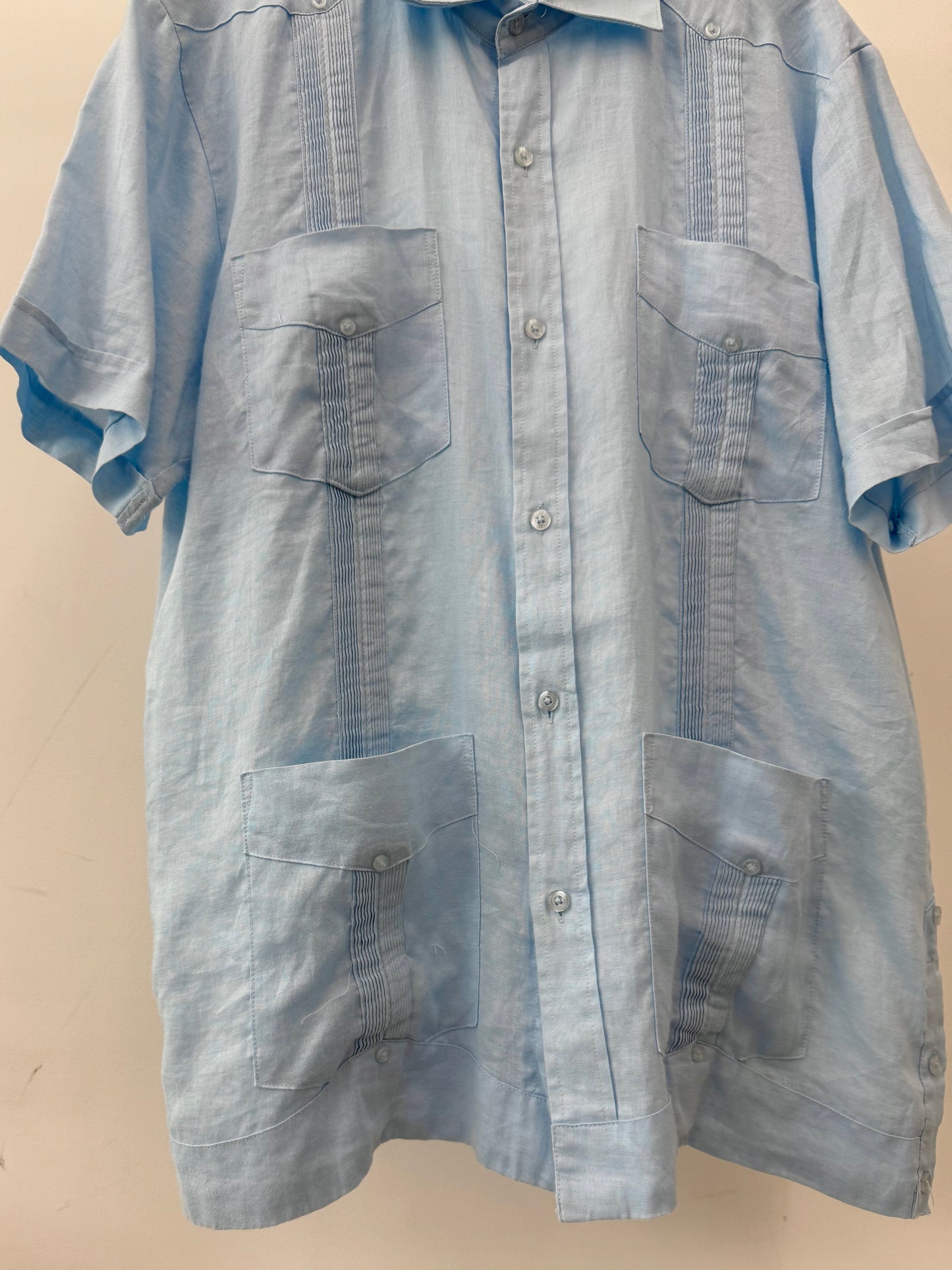 00's MOJITO linen guayabera shirt