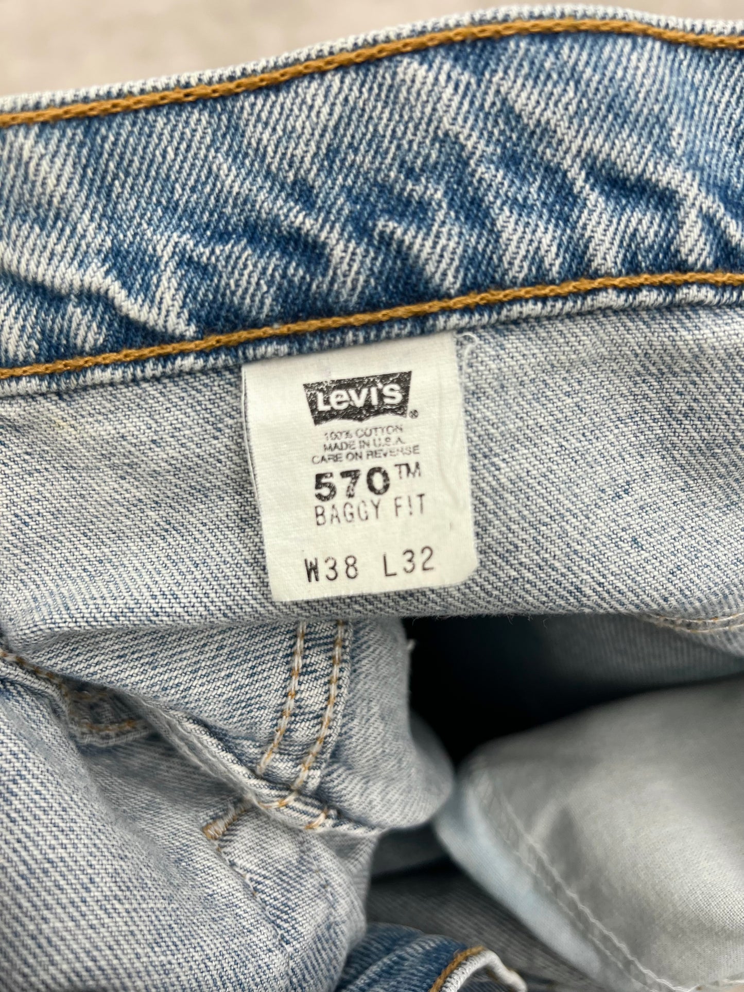 90's Levi's 570 denim pants "Made in USA"