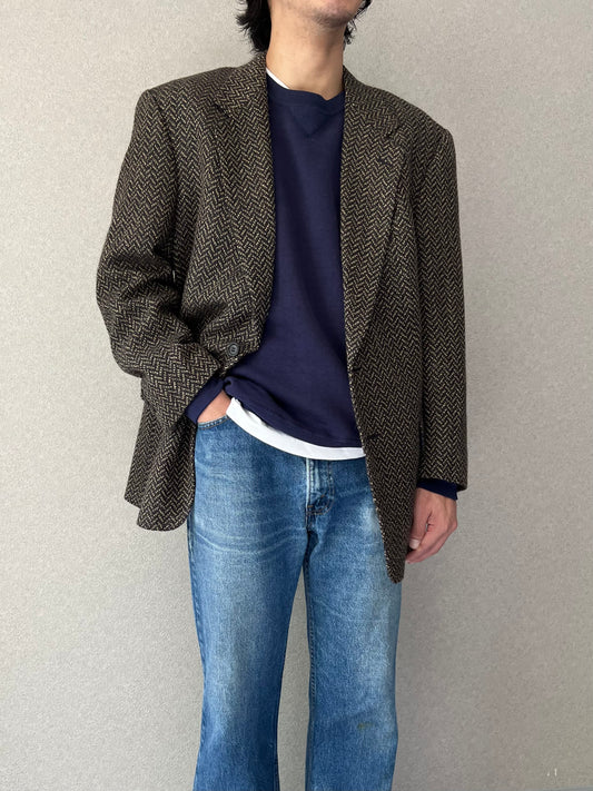 90's Ermeneglido Zegna silk tailored jacket