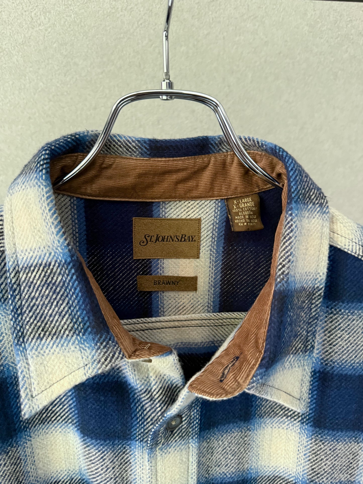 00's ST.JOHN'S BAY flannel shirt "DEAD STOCK"