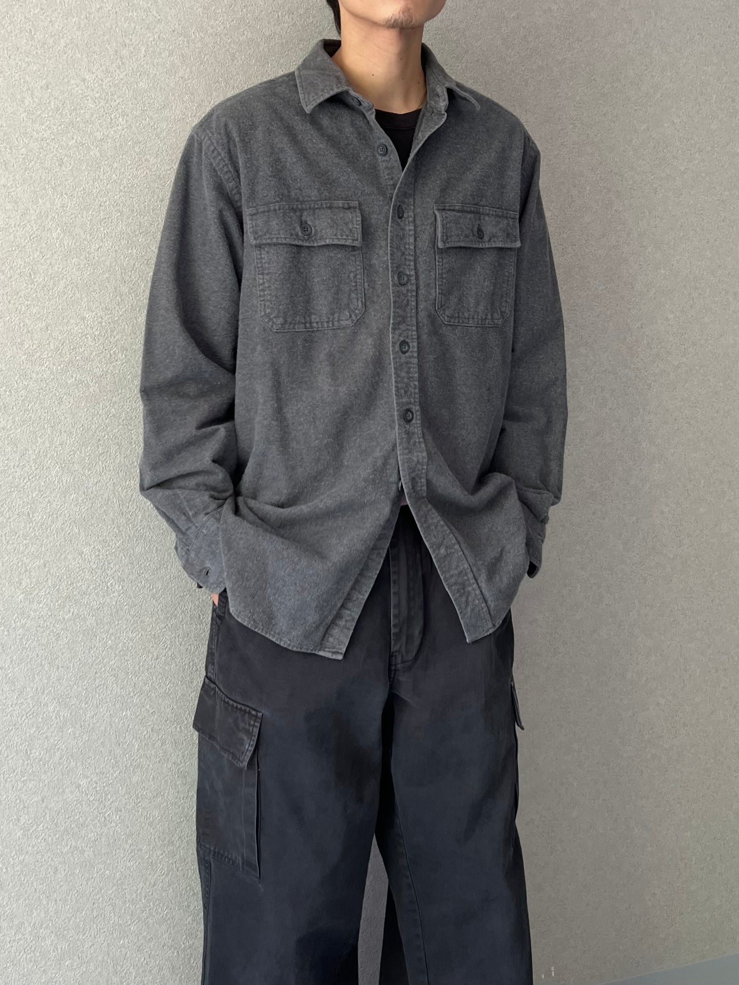 00's L.L.BEAN chamios cloth shirt