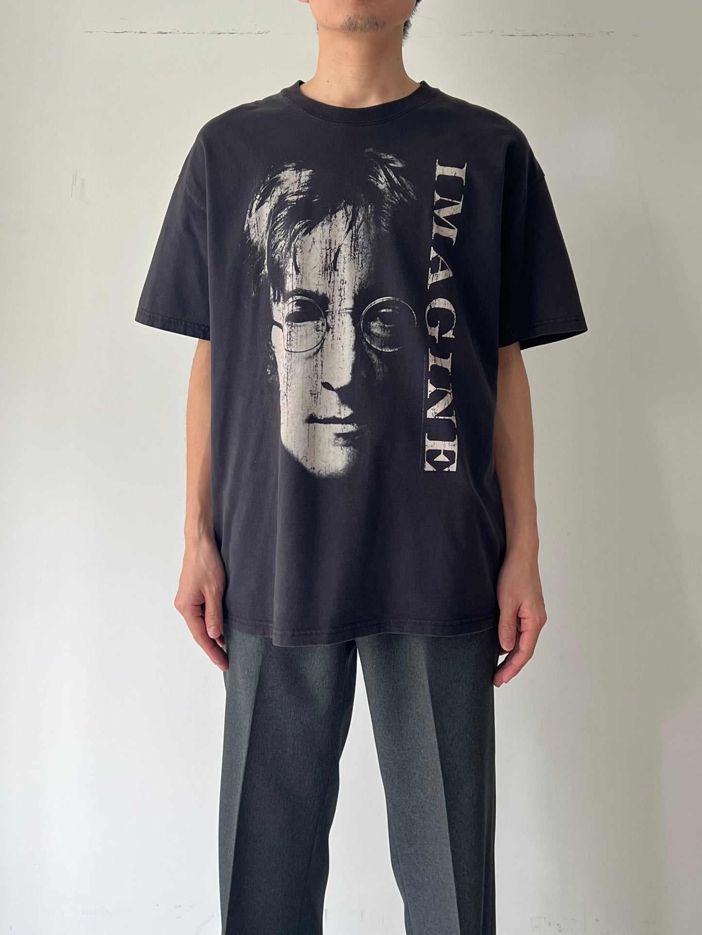 00's John Lennon music t-shirt "IMAGINE"