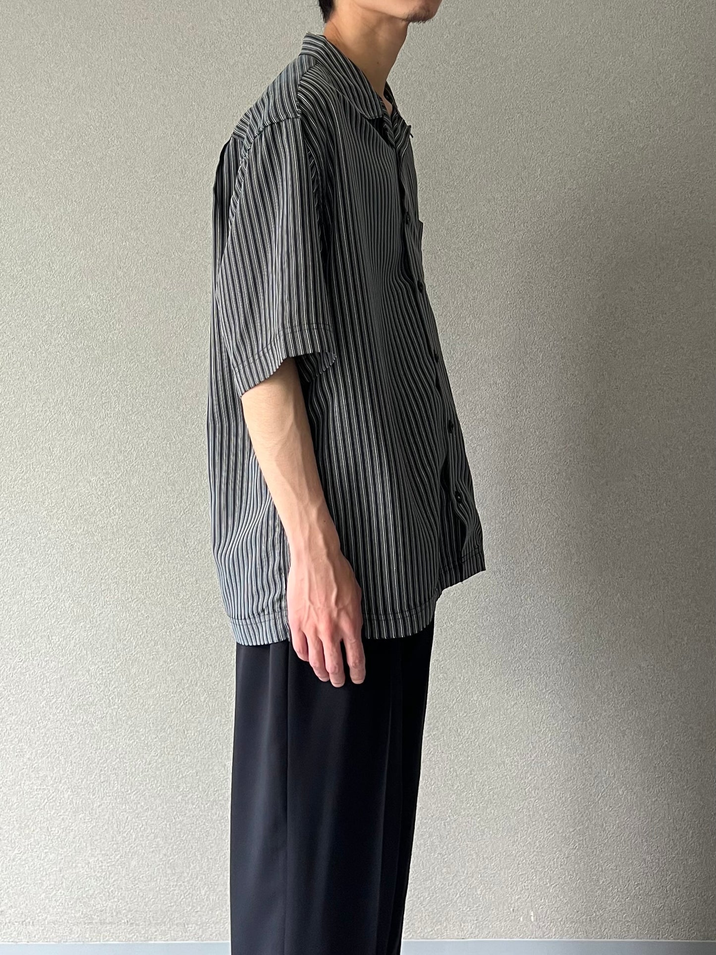 00's hagger open collar shirt