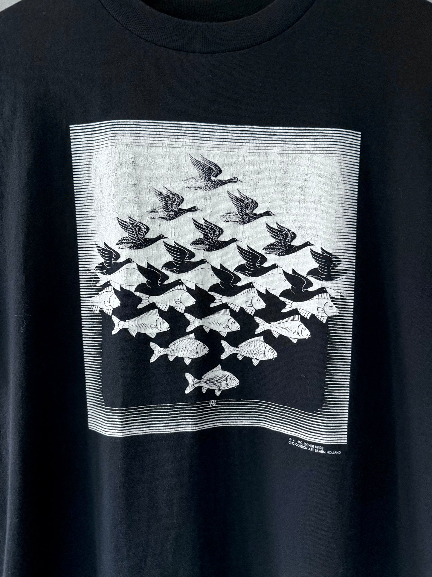 90's M.C.ESCHER HEIRS t-shirt "Made in USA"