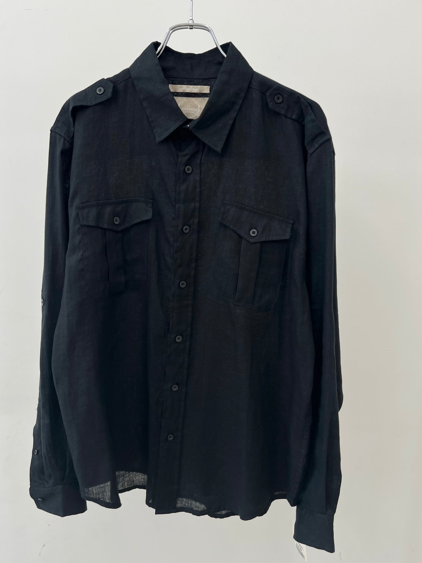 00's BRUNO linen shirt "DEAD STOCK"