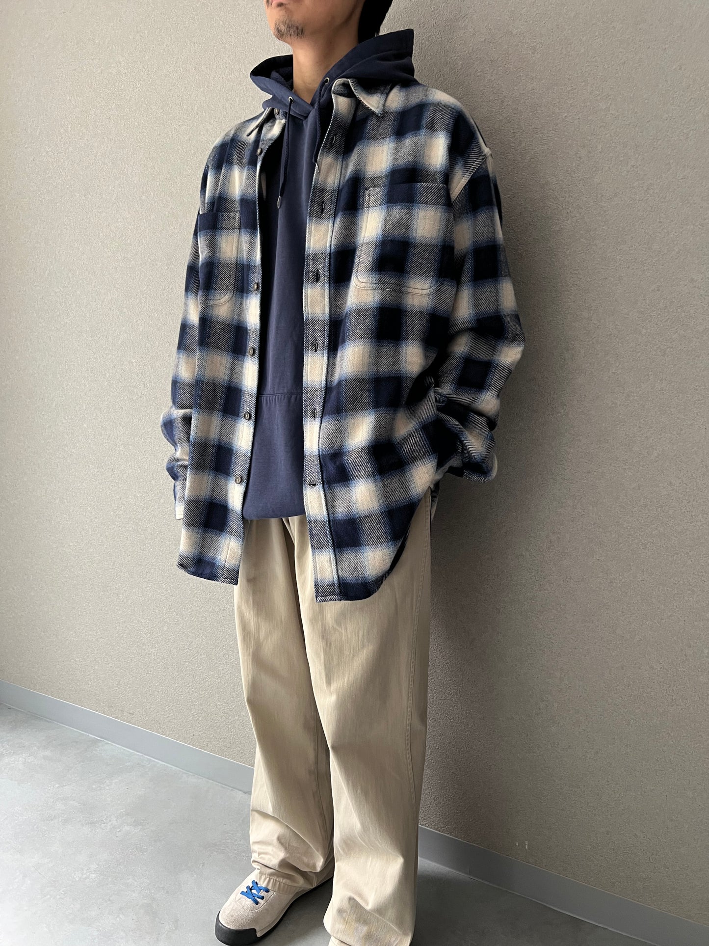 00's ST.JOHN'S BAY flannel shirt "DEAD STOCK"