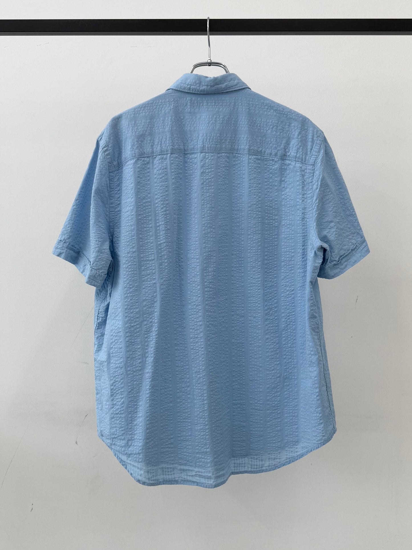 00's PERRY ELLIS seersucker shirt