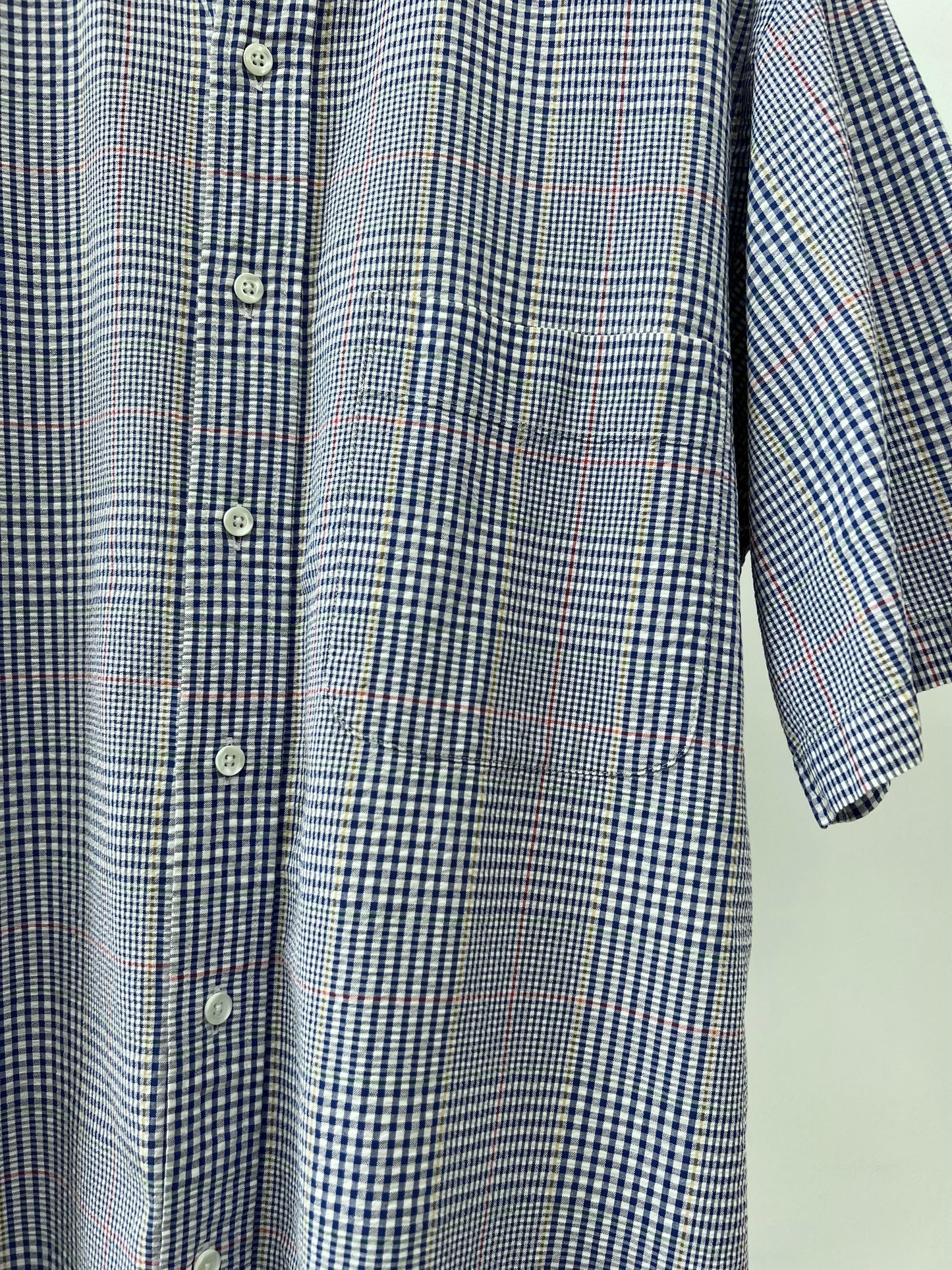 90's LANDS' END S/S seersucker shirt