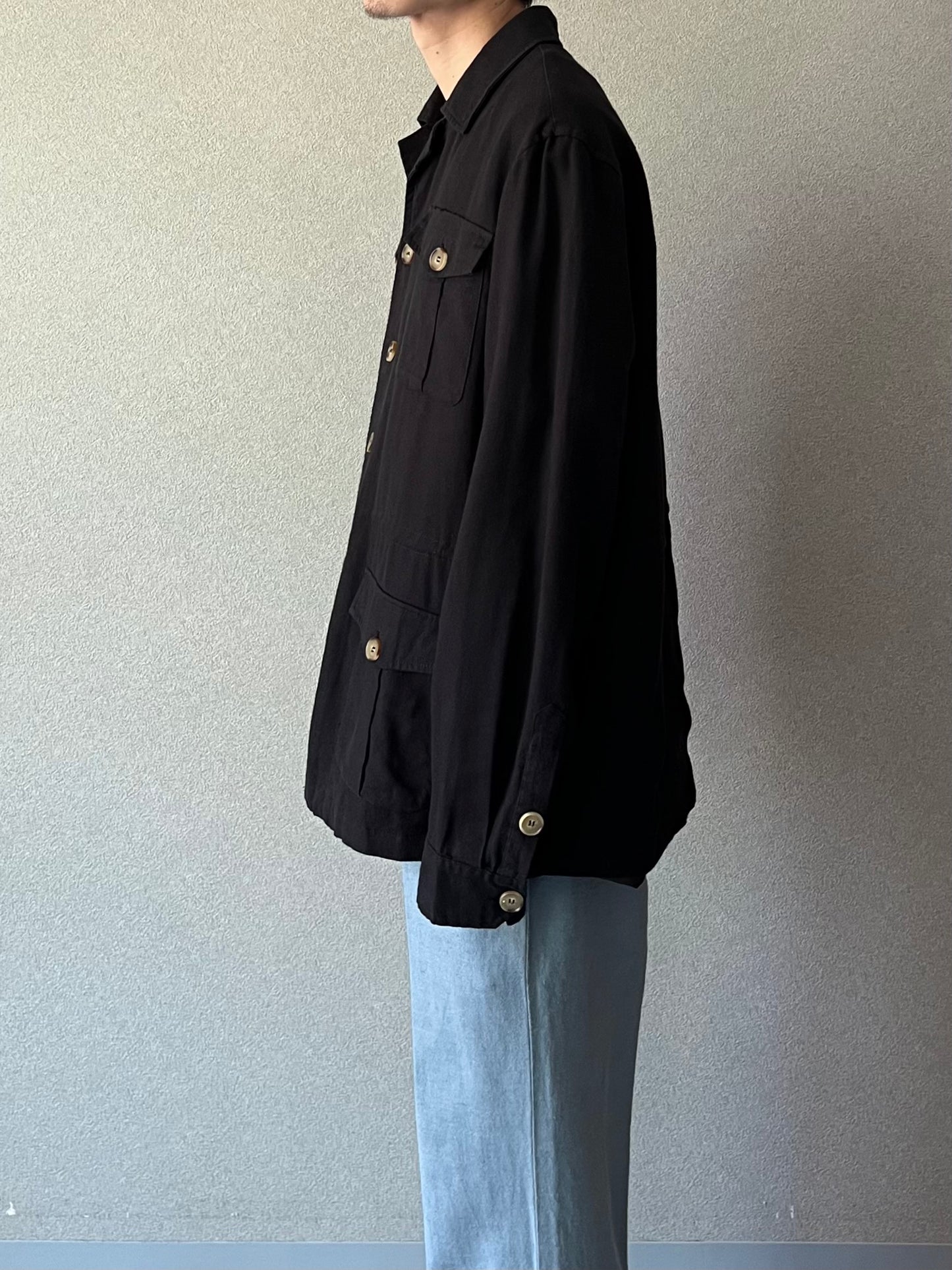 80's〜 UNKNOWN linen safari style jacket