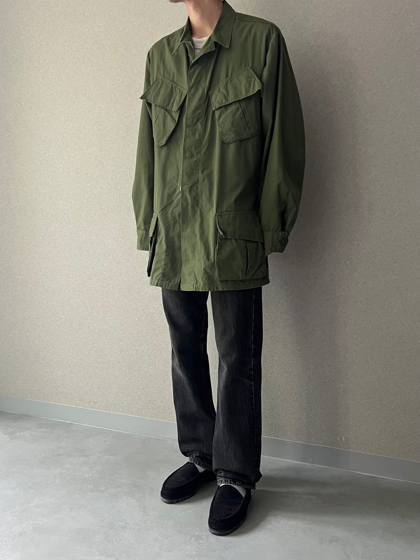 60's US.ARMY jungle fatigue jacket "3rd"