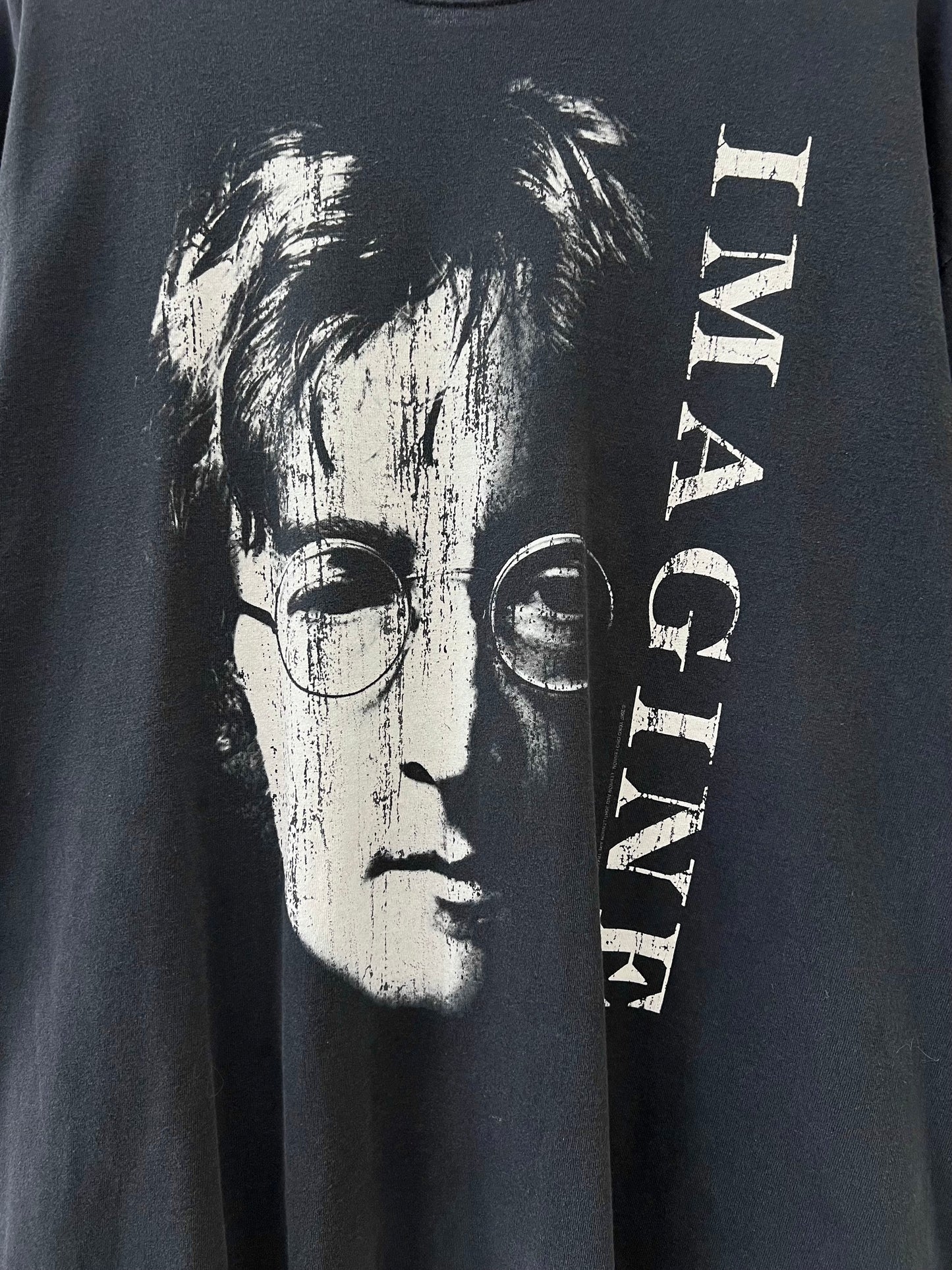 00's John Lennon music t-shirt "IMAGINE"