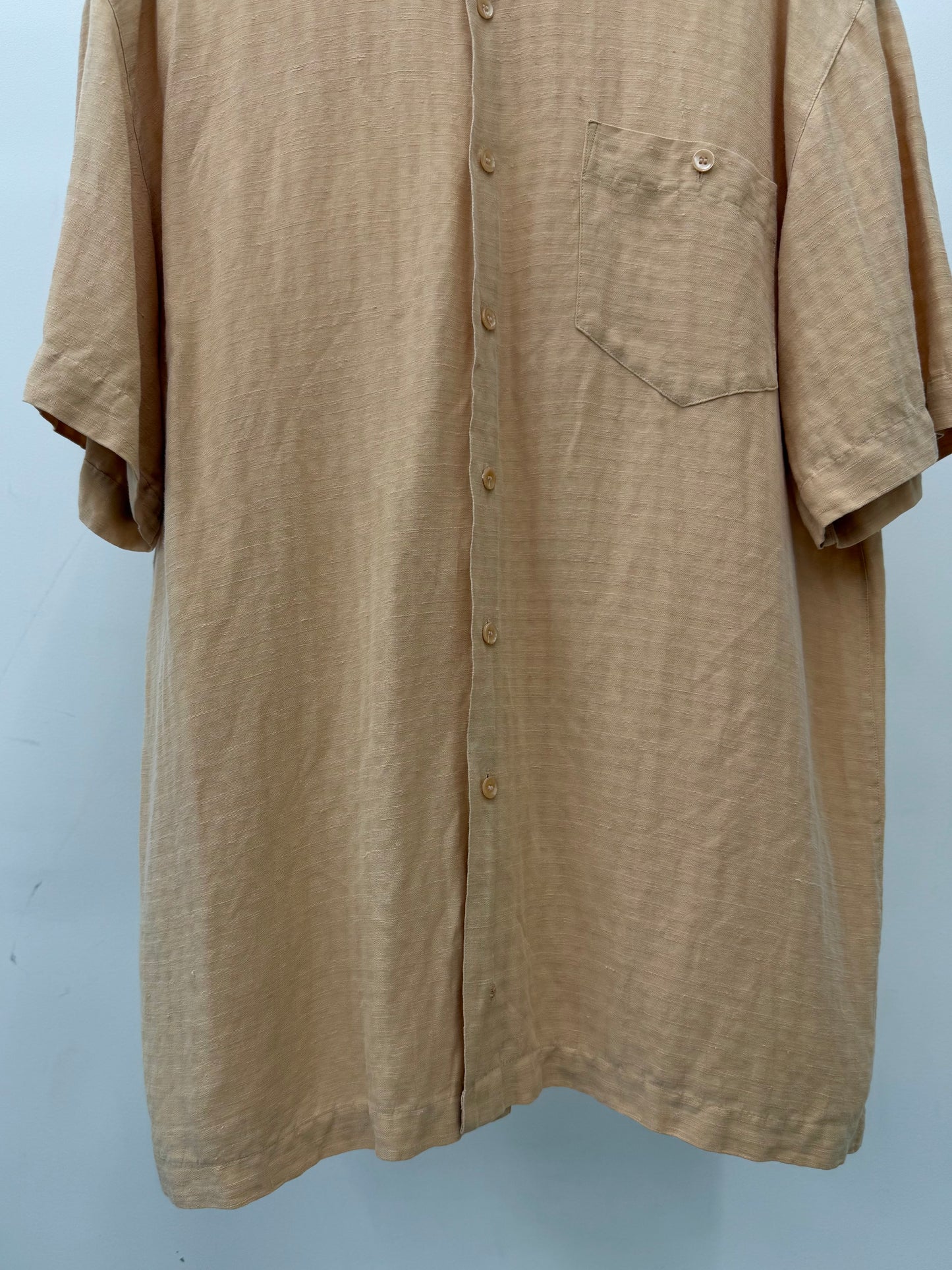 90's Norm Thompson silk × linen shirt