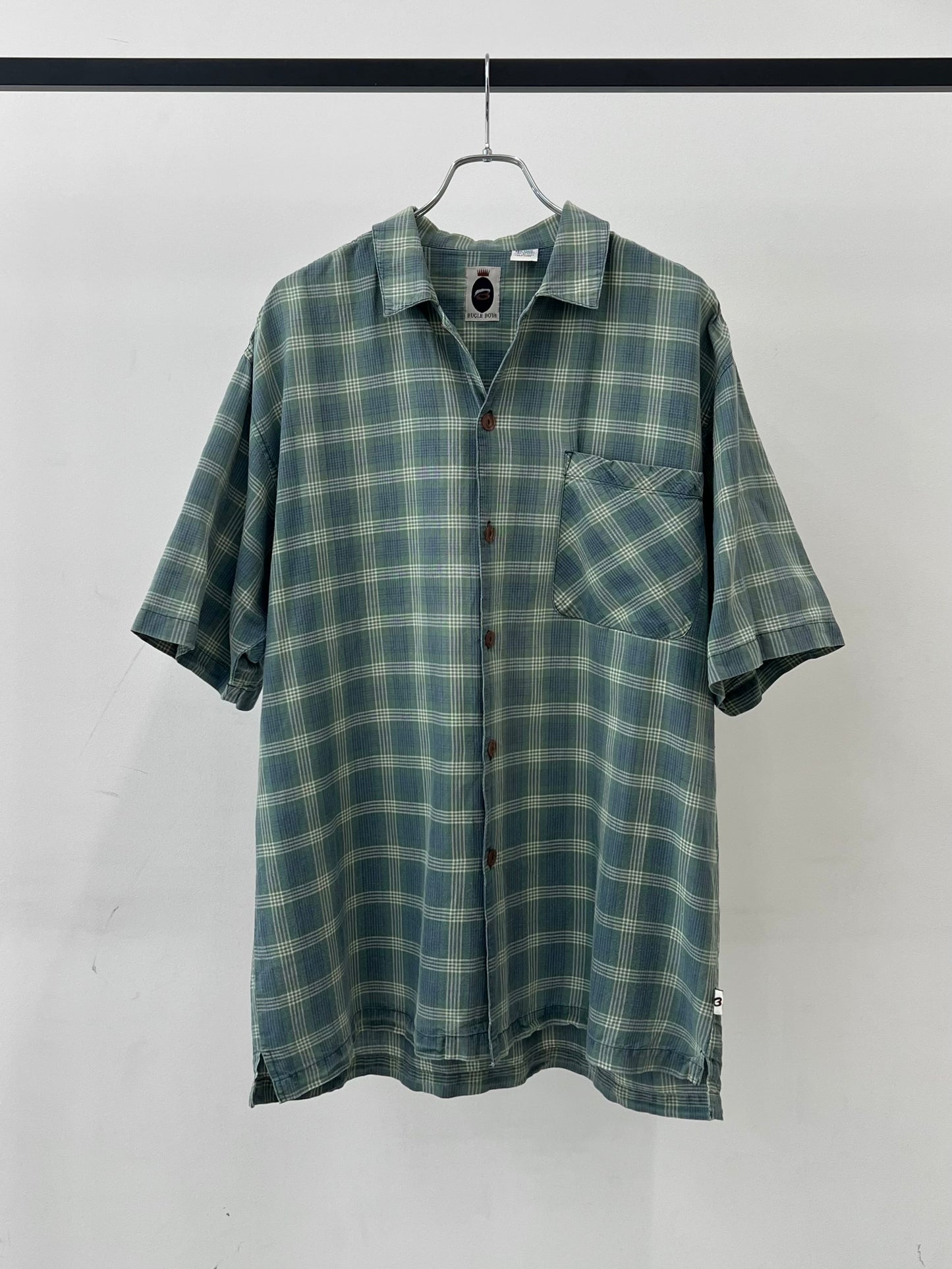 90's BUGLE BOY open collar shirt
