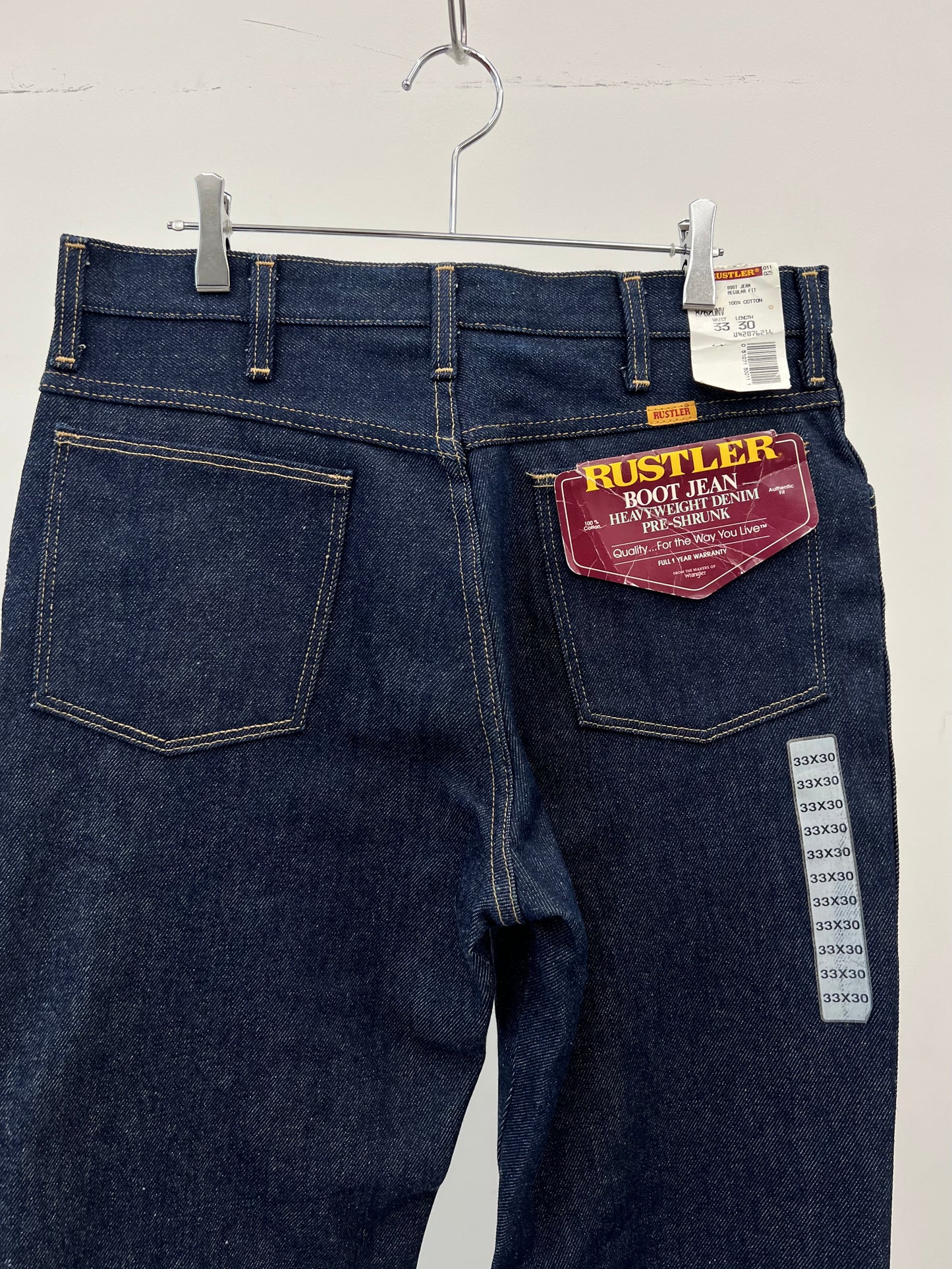 90's RUSTLER denim pants "DEAD STOCK"