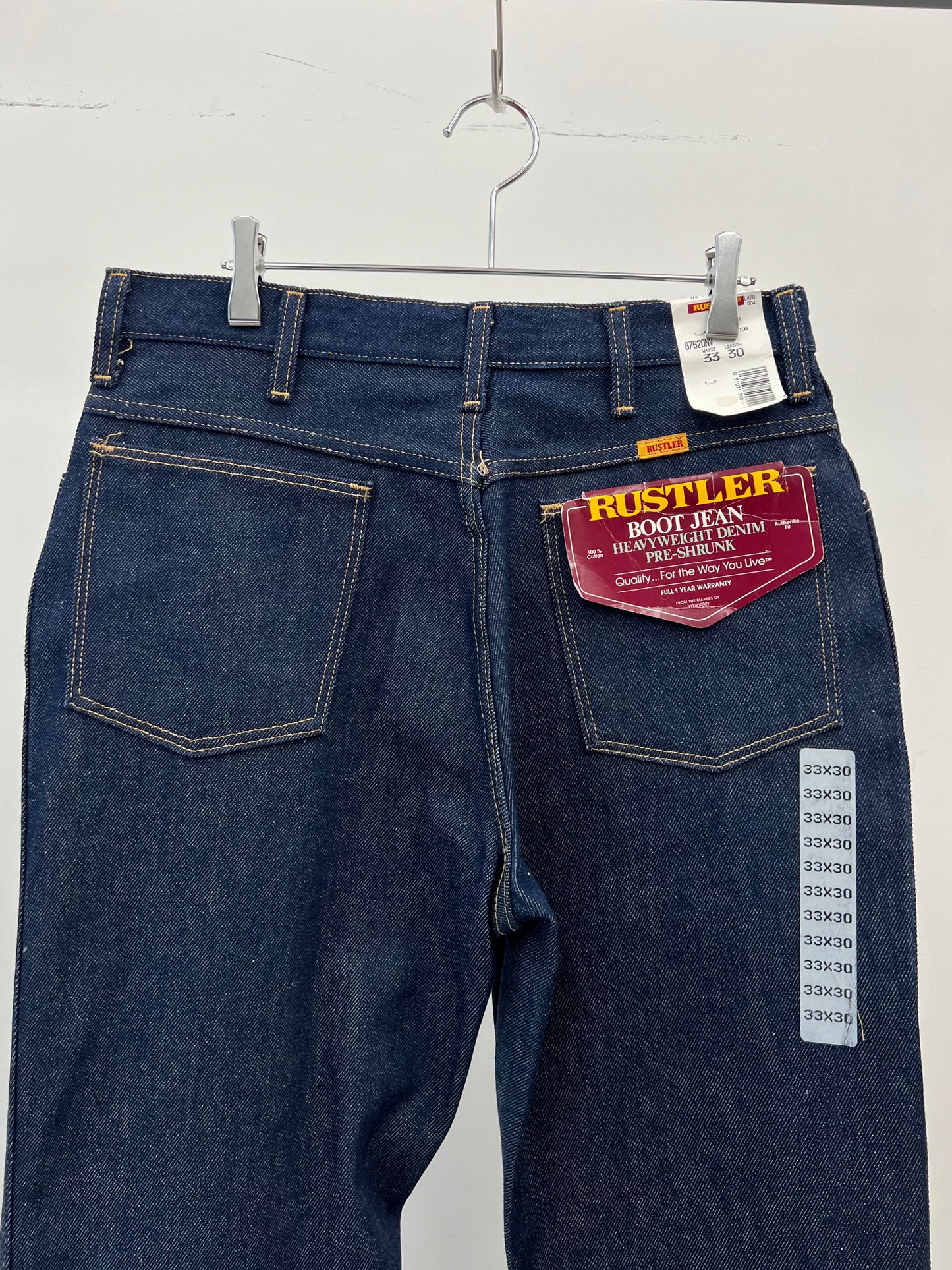90's RUSTLER denim pants "DEAD STOCK"