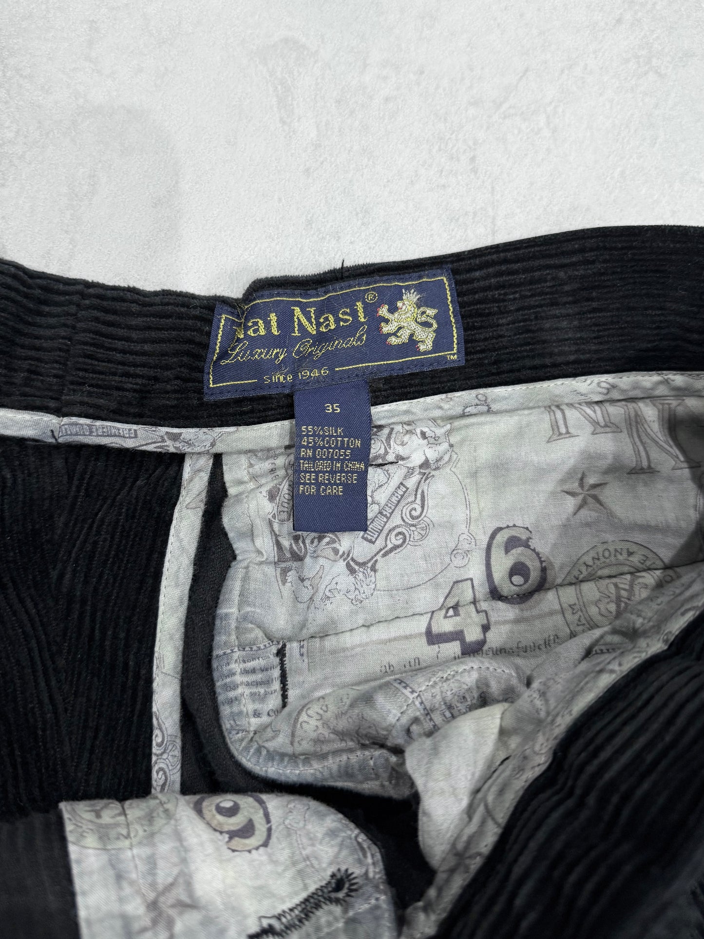 00's Nat Nast silk corduroy pants