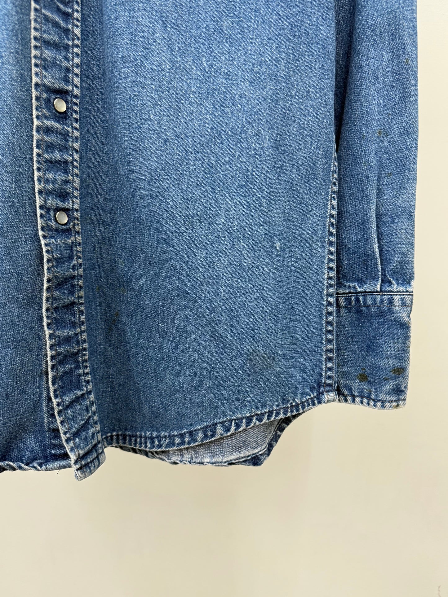 80's carhartt denim western shirt