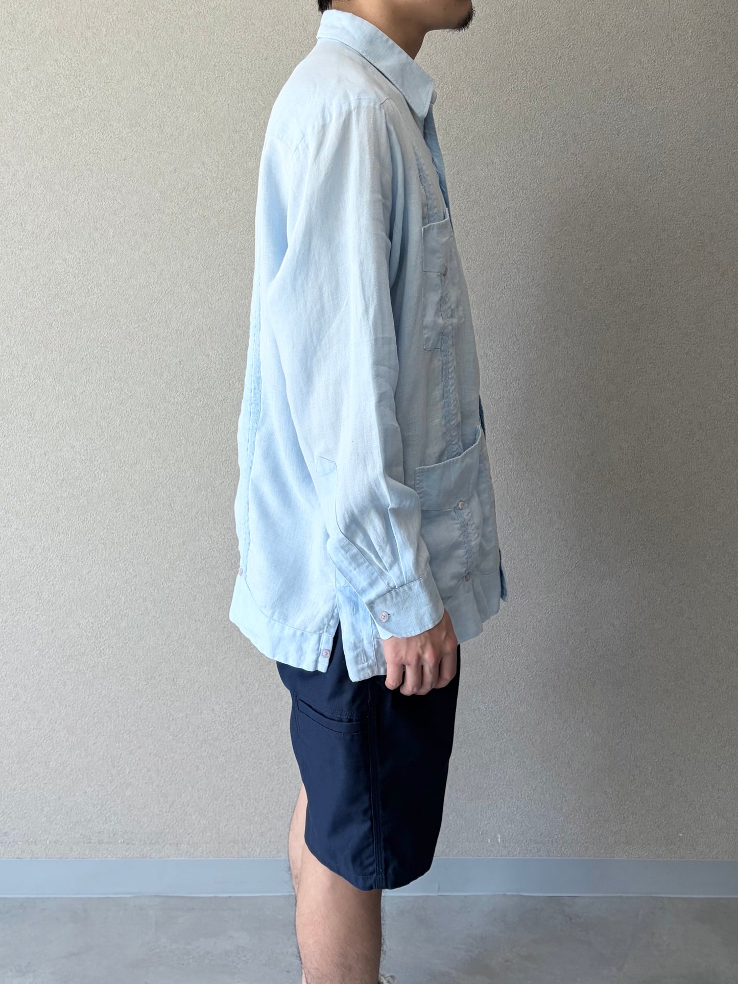 90's PANABRISA CORONA linen guayabera shirt
