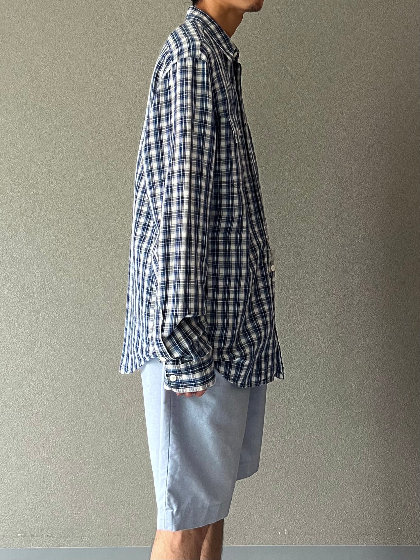 00's Polo Ralph Lauren cotton×linen shirt "DEAD STOCK"
